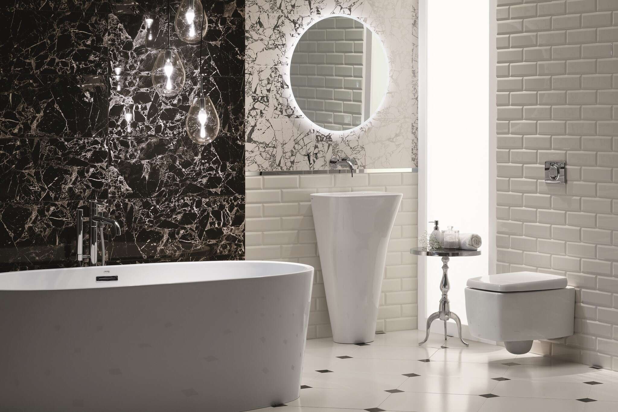 Abisso White 3x9 Glossy Ceramic Subway Wall Tile