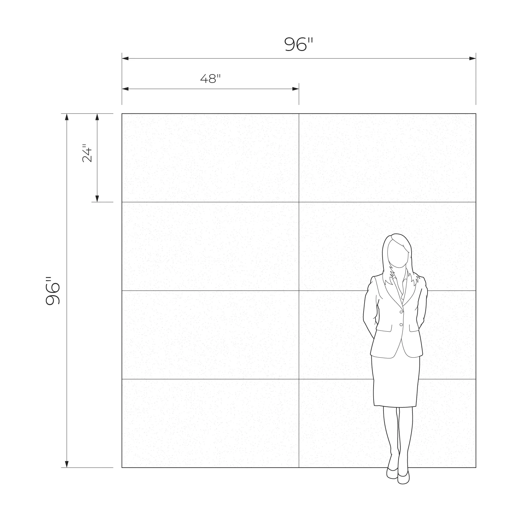 Alabaster Shine Leaves 96x96 Matte 8-Elements Porcelain Wall Décor Tile (Set of 8 tiles, 24x48 each) (A1, A2, A3, A4 & B1, B2, B3, B4)