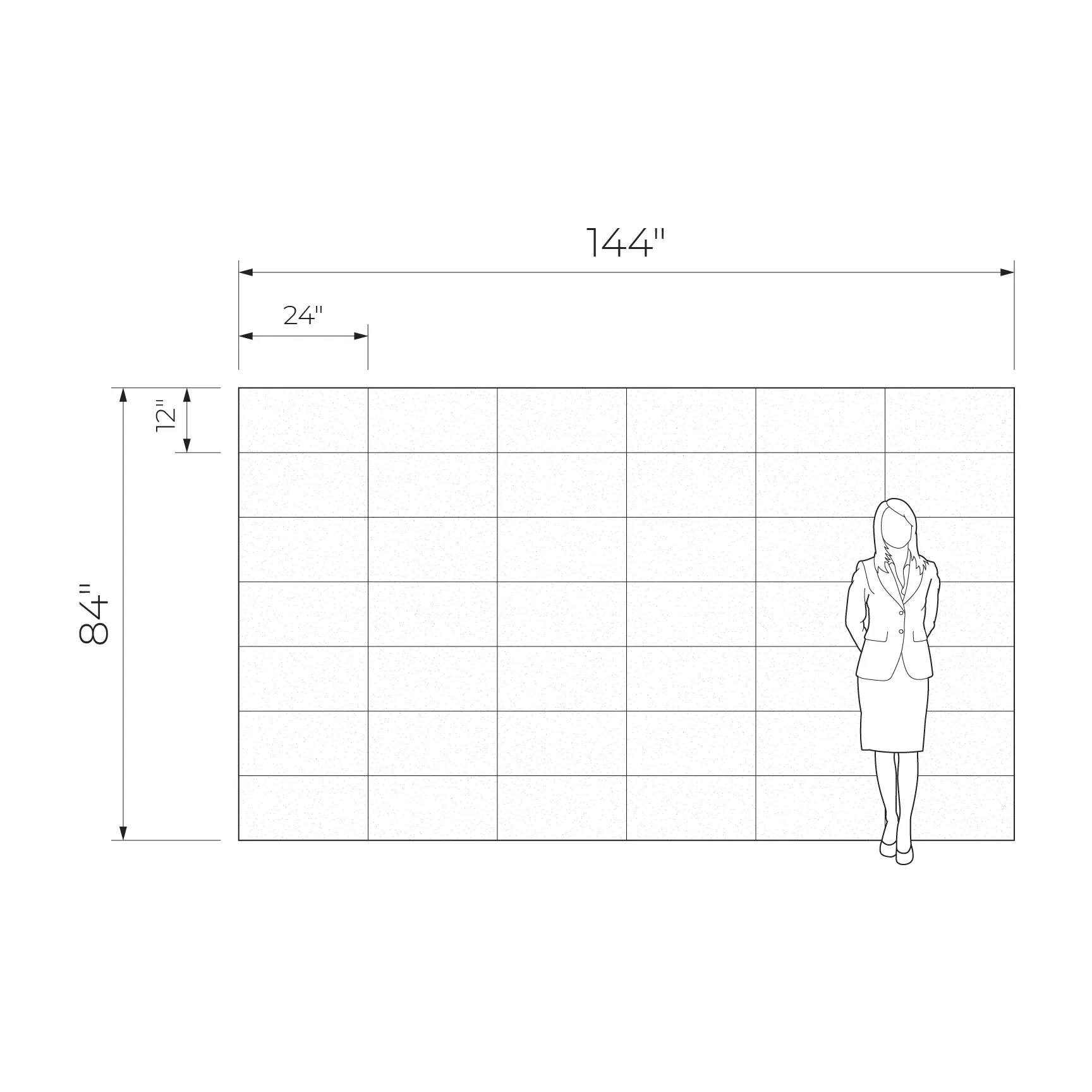 All in white Forest 84x144 Matte 42-Elements Ceramic Wall Décor Tile (Set of 42 tiles, 12x24 each)