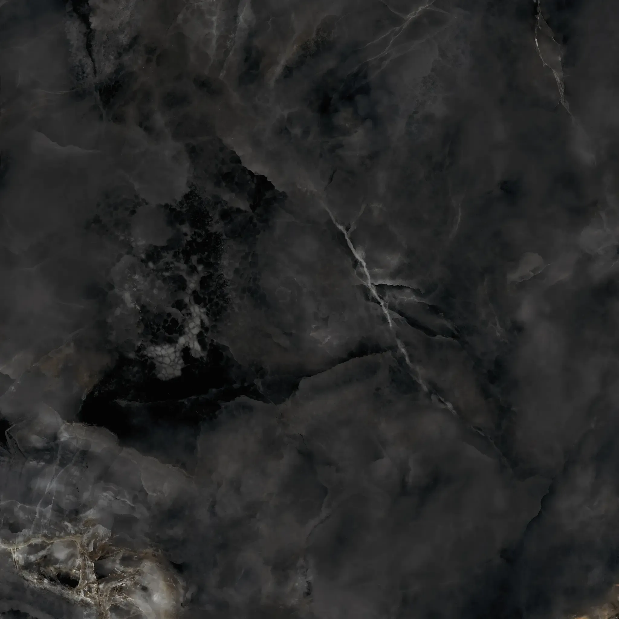 Aquamarine Black 48x48 Polished Porcelain Tile