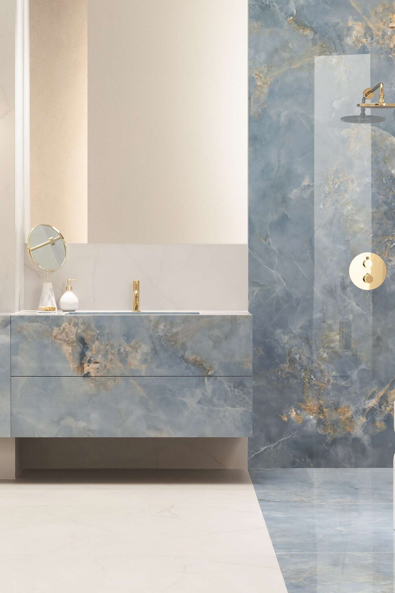 Aquamarine Blue 24x24 Polished Porcelain Tile