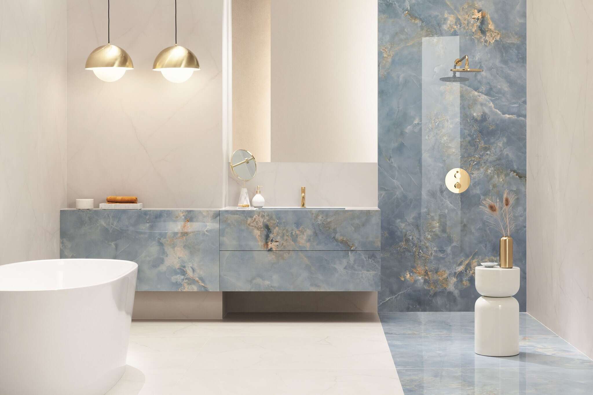 Aquamarine Blue 24x24 Polished Porcelain Tile