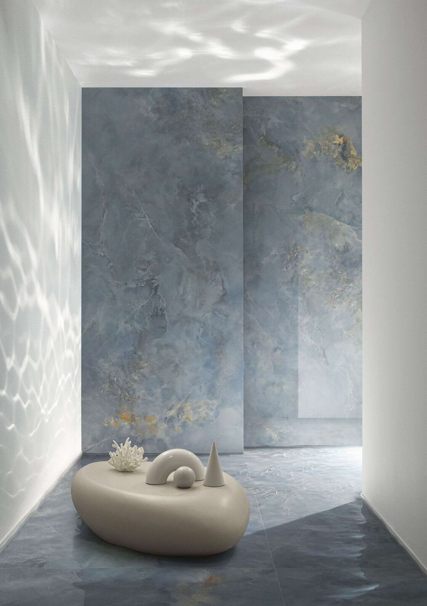 Aquamarine Blue 24x24 Polished Porcelain Tile