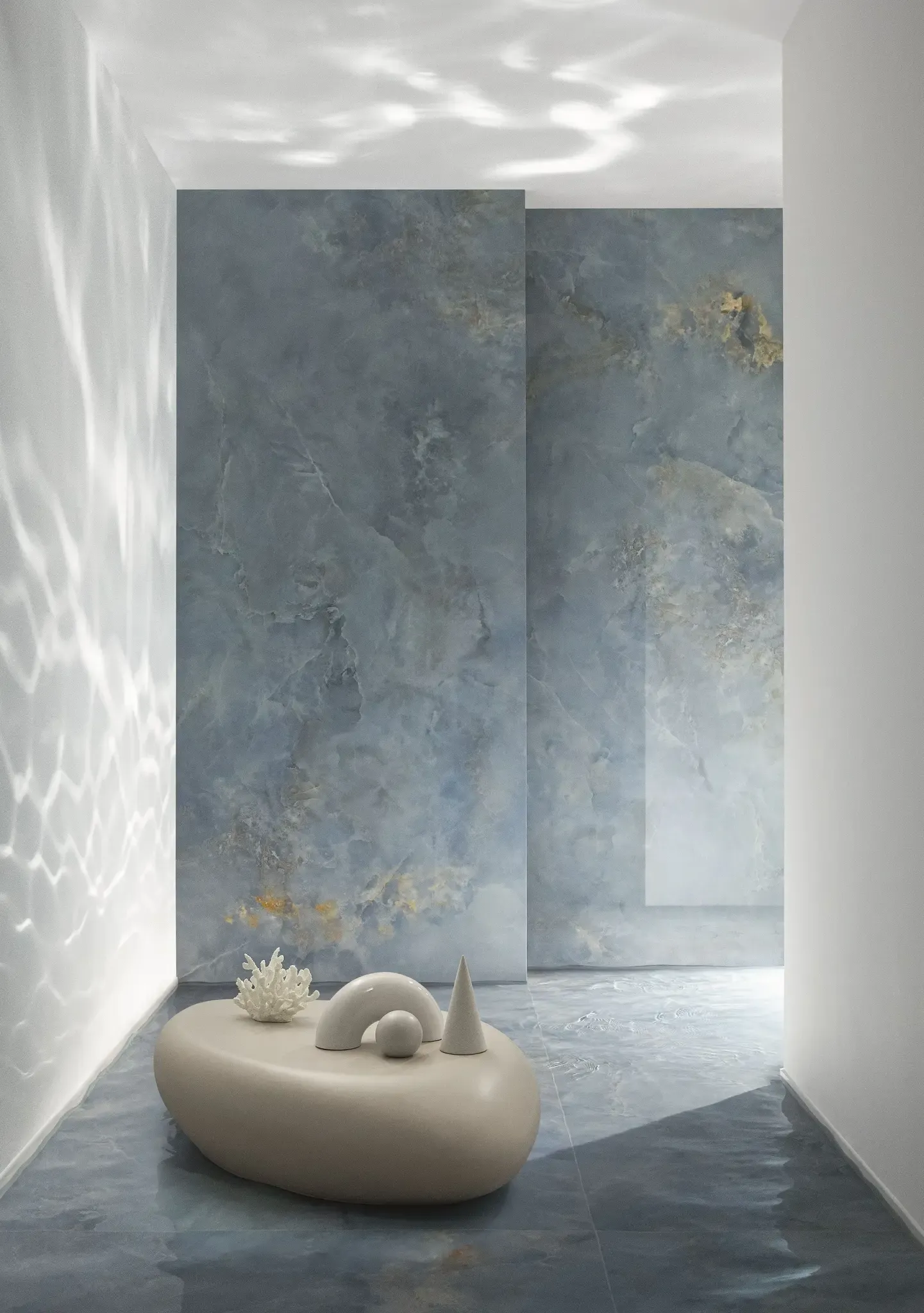 Aquamarine Blue 48x108 Polished Porcelain Tile