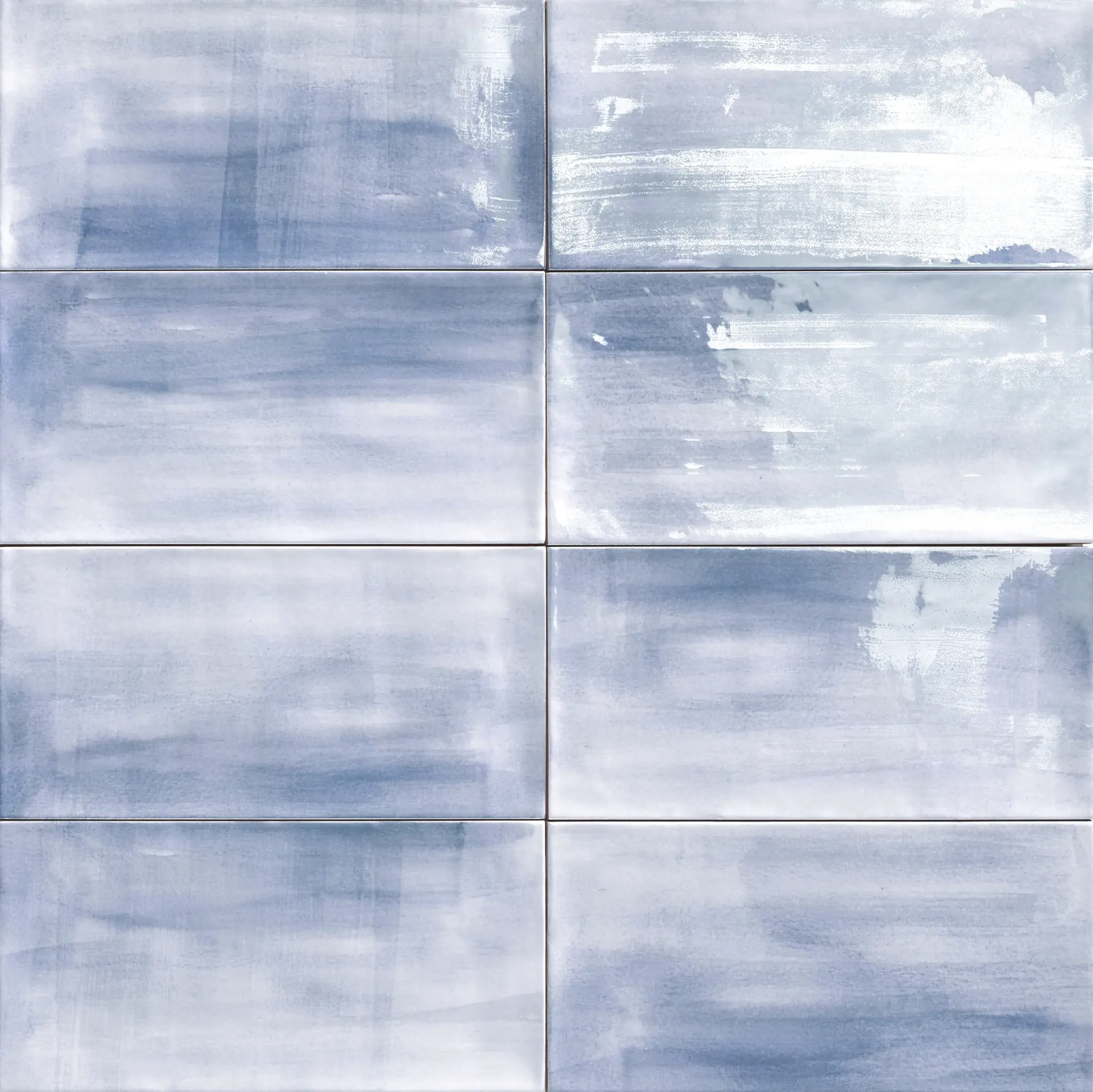 Aquarelle Blue 6x12 Glossy Ceramic Wall Tile