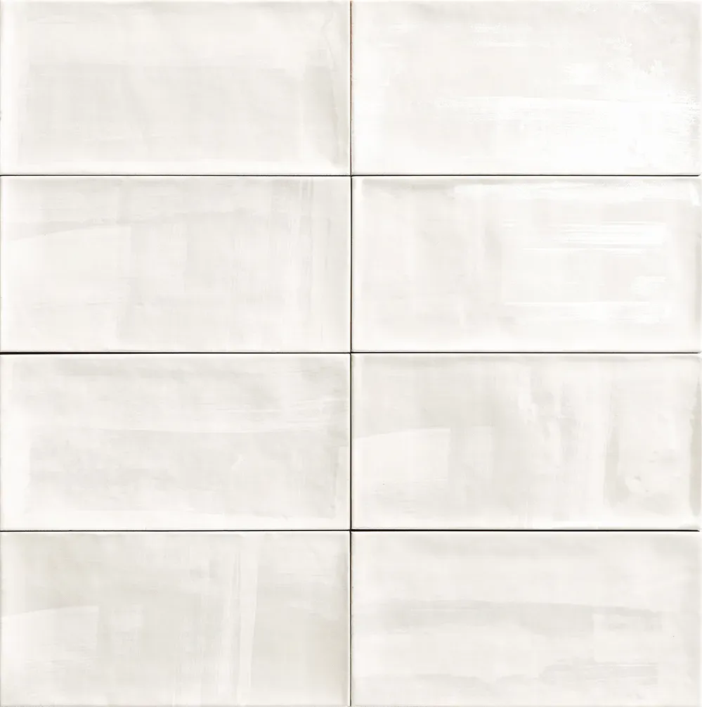 Aquarelle White 6x12 Glossy Ceramic Wall Tile