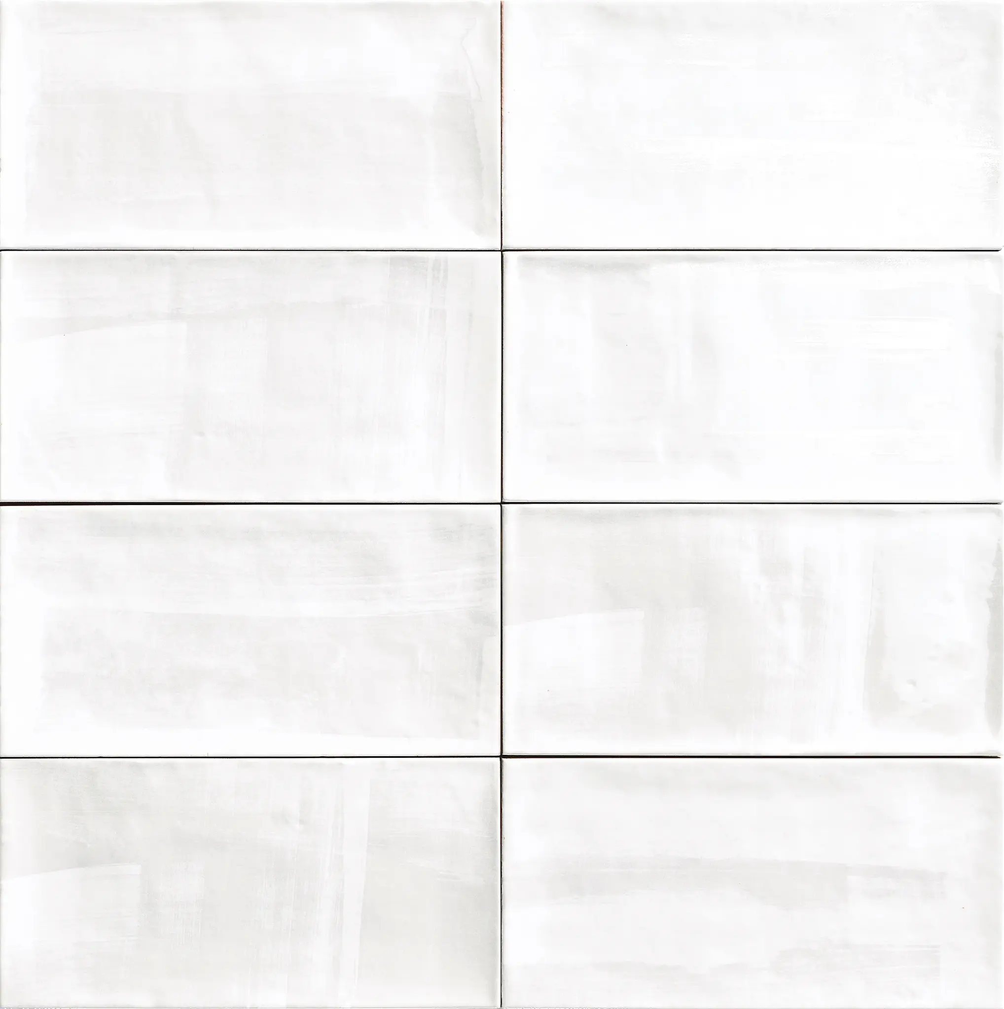 Aquarelle White 6x12 Glossy Ceramic Wall Tile 