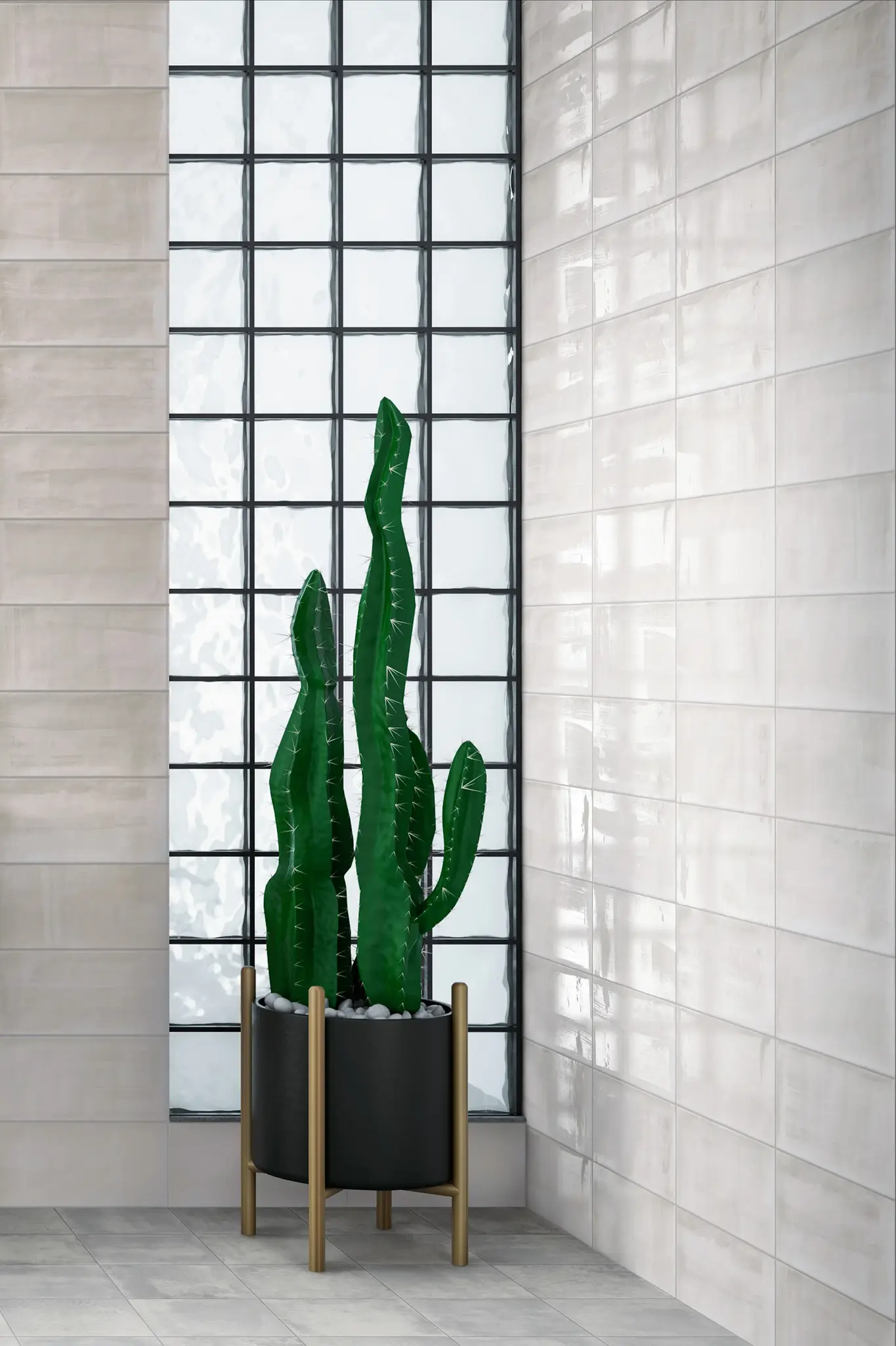 Aquarelle White 6x12 Glossy Ceramic Wall Tile 