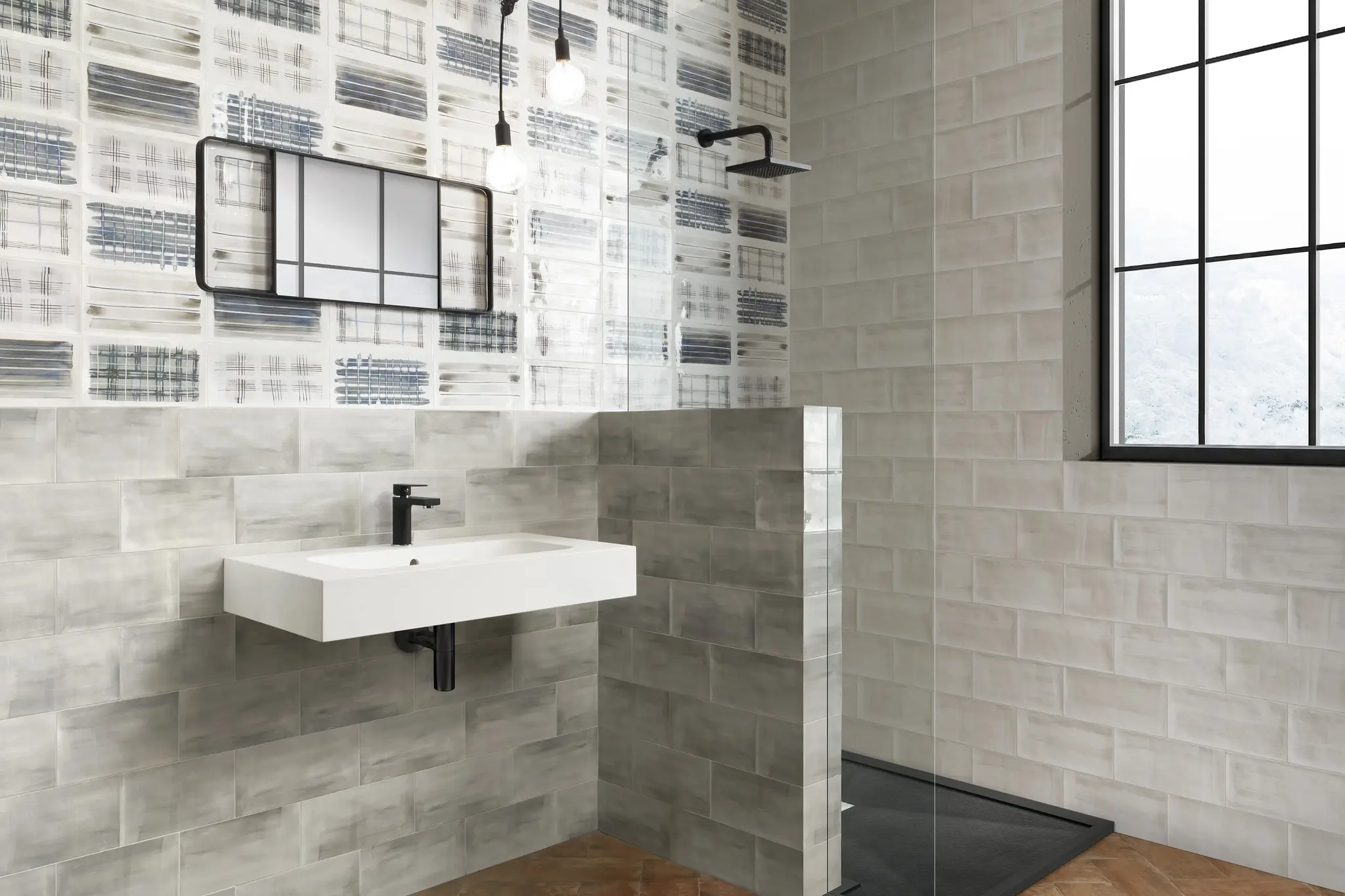 Aquarelle White 6x12 Glossy Ceramic Wall Tile 