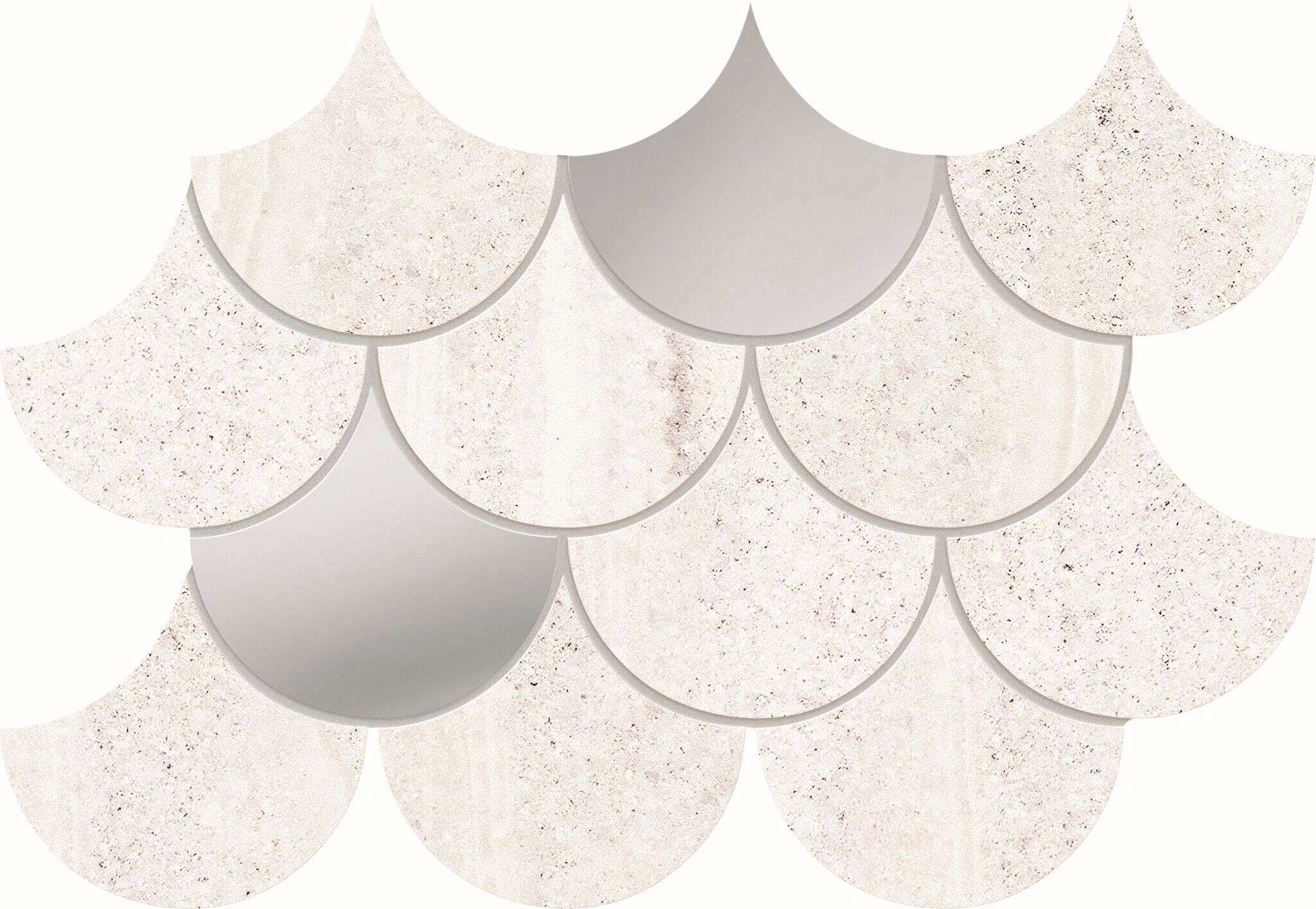 Artemon Sample - Artemon Silver 8x12 Glossy with Polished Chrome Ceramic Wall Mosaic