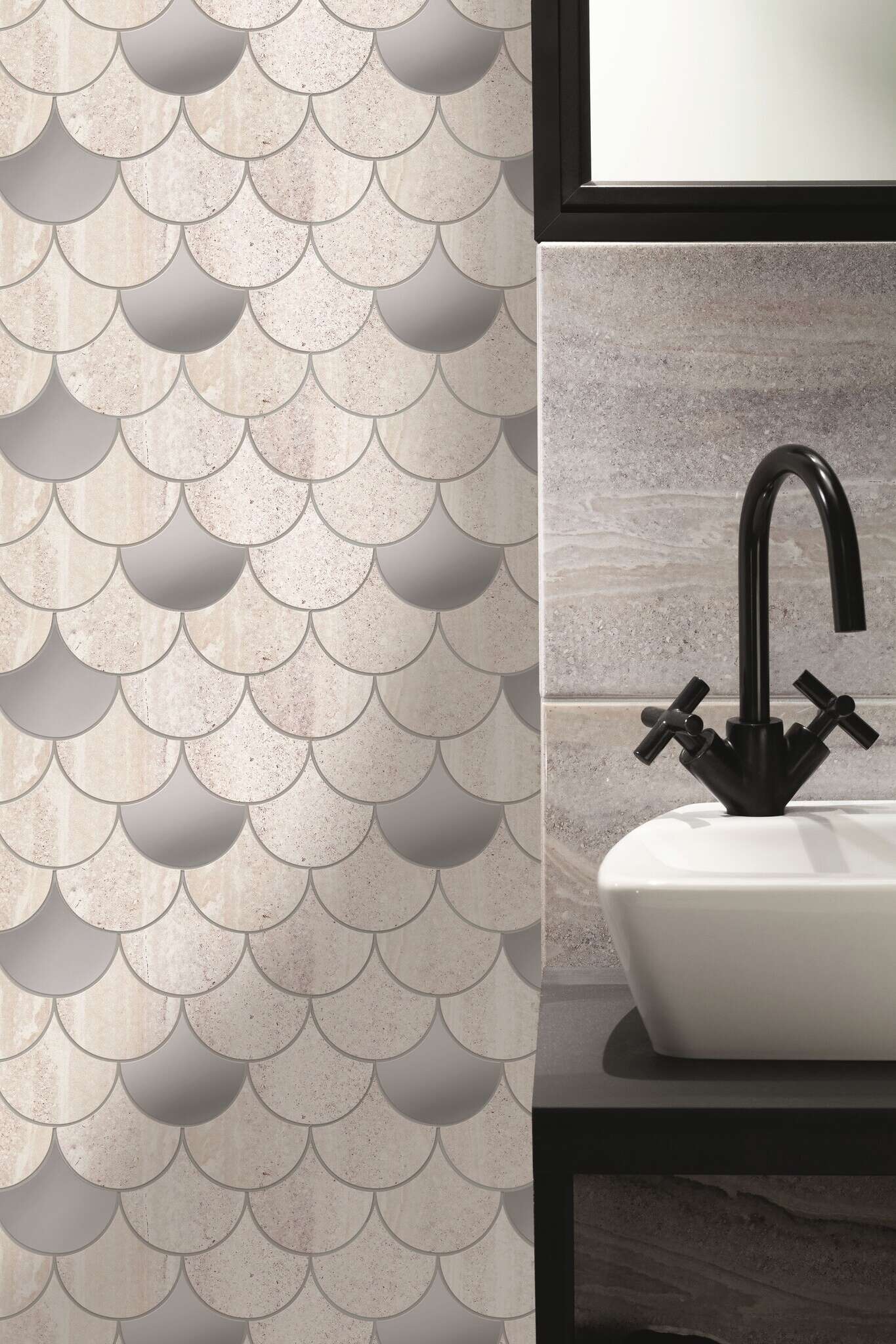 Artemon Silver 8x12 Glossy with Gray Ceramic Wall Mosaic