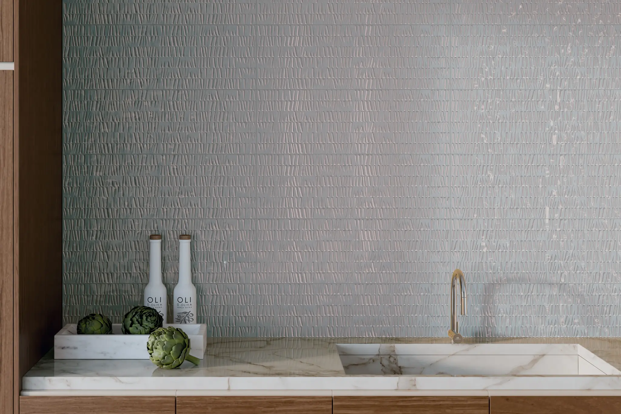 Aurora Blue 12x36 Glossy Ceramic Structure Wall Tile