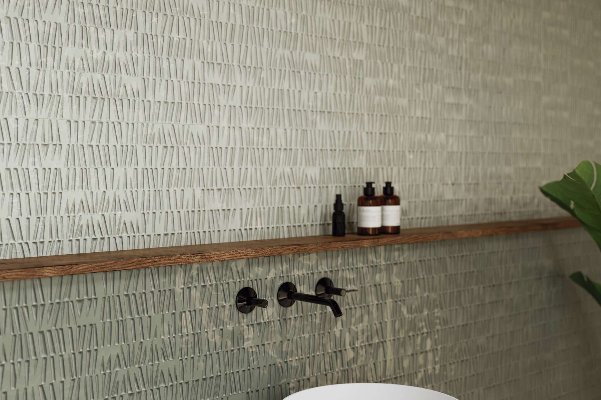 Aurora Green 12x36 Glossy Ceramic Structure Wall Tile