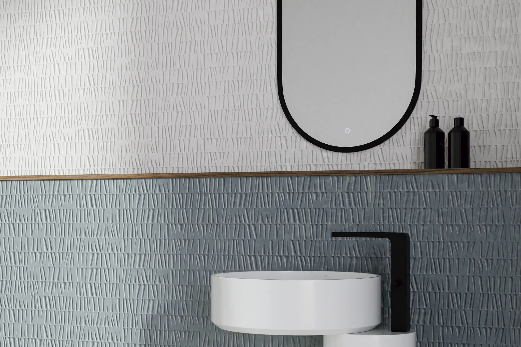 Aurora White 12x36 Glossy Ceramic Structure Wall Tile