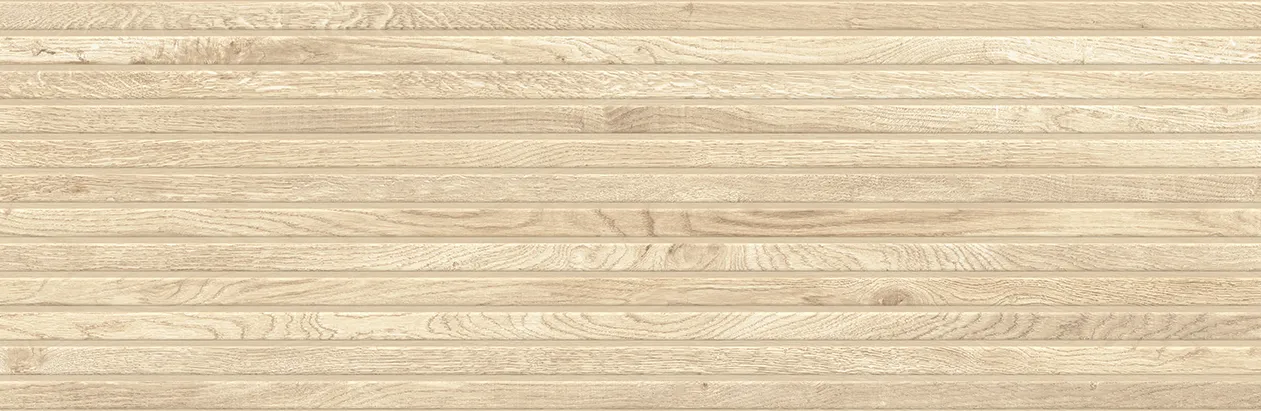 Bandwood Cream 16x48 Matte Structure Ceramic Wall Tile