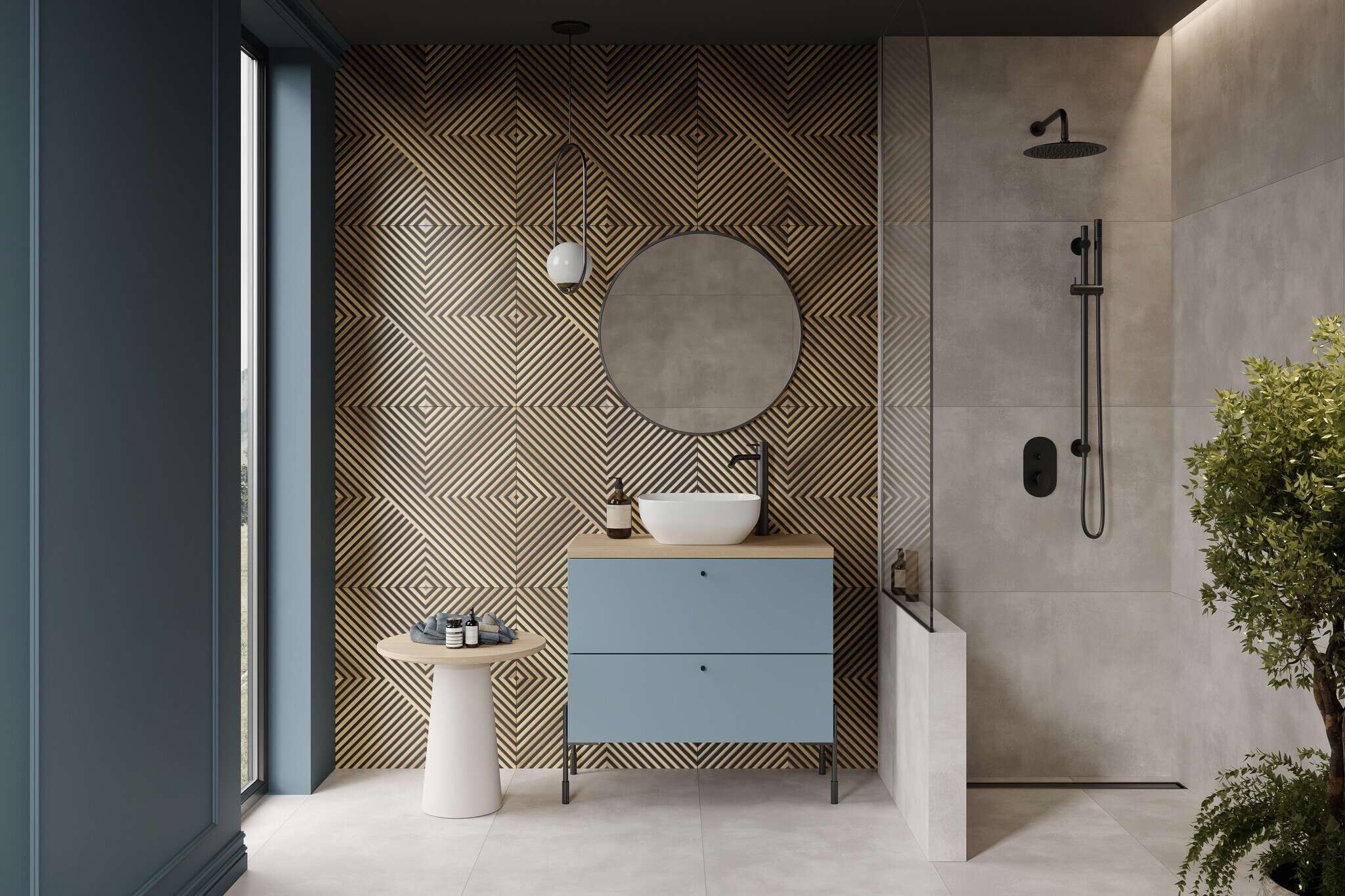 Berisso Sample - Berisso Brown 24x24 Matte Porcelain Structure Wall Tile
