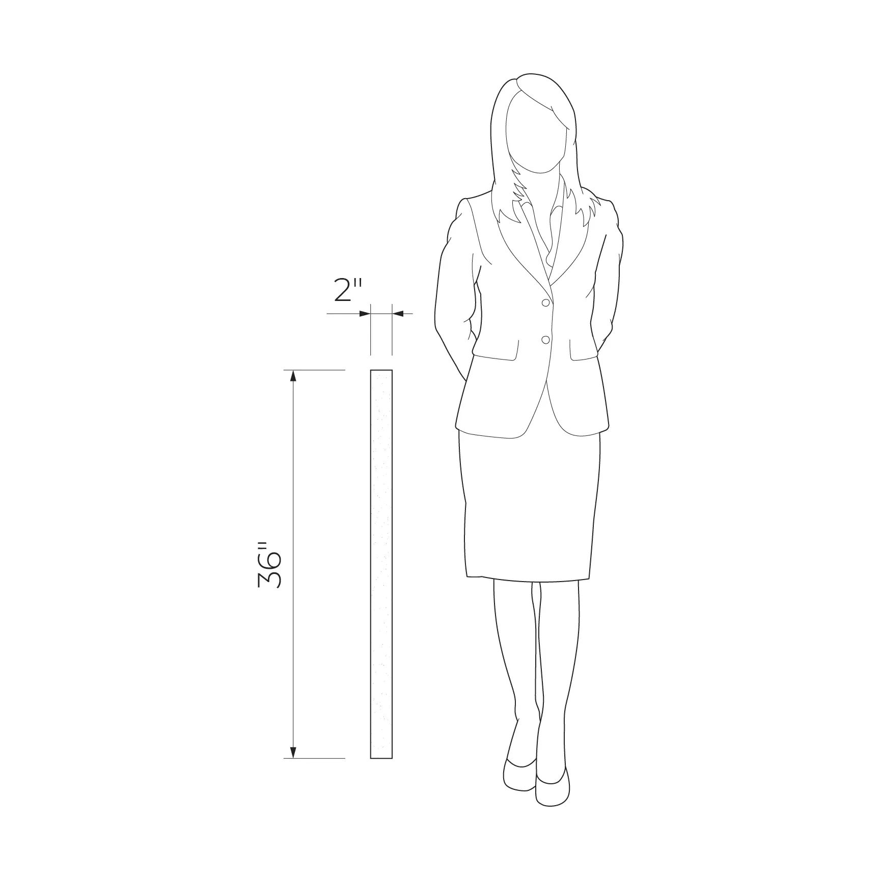 Black Pulpis 1 2x36 Black Polished Strip