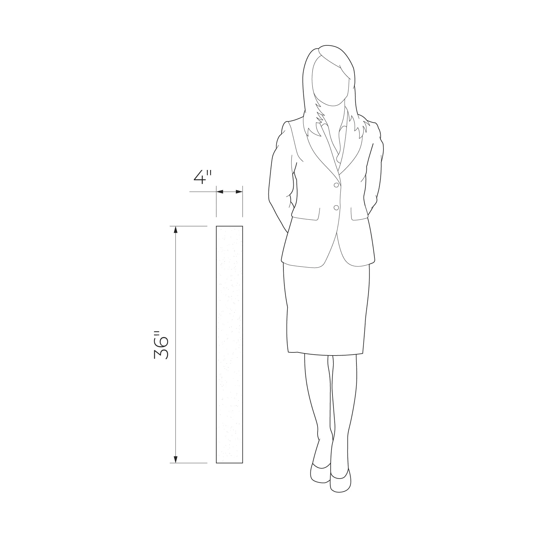 Black Pulpis 2 4x36 Black Polished Strip