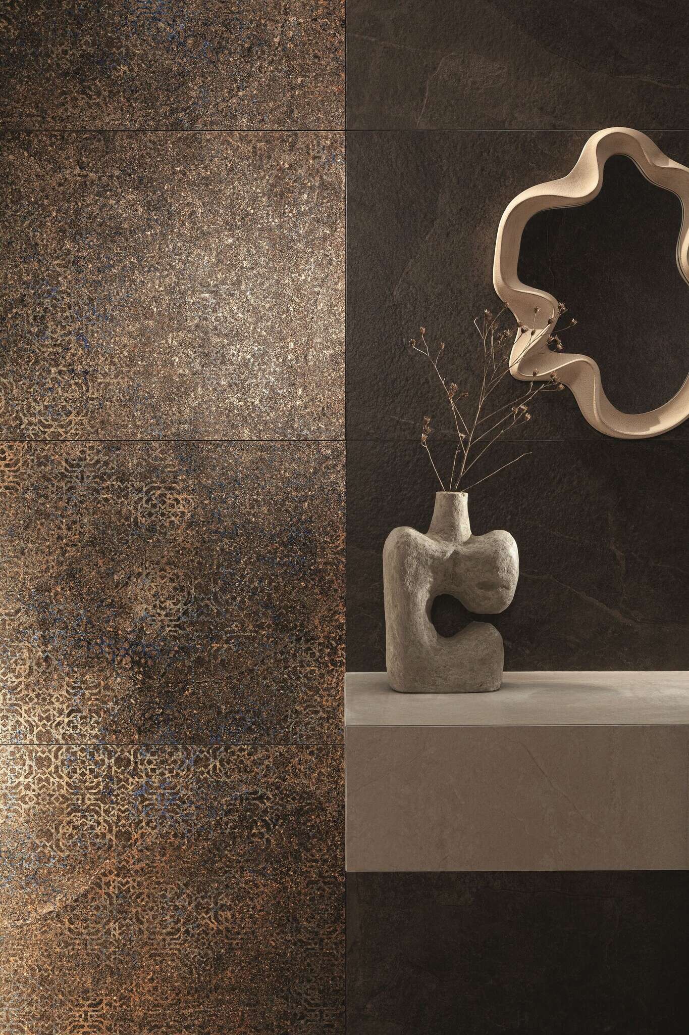 Grand Cave Brown 48x48 Matte Stone Look Structure Porcelain Tile