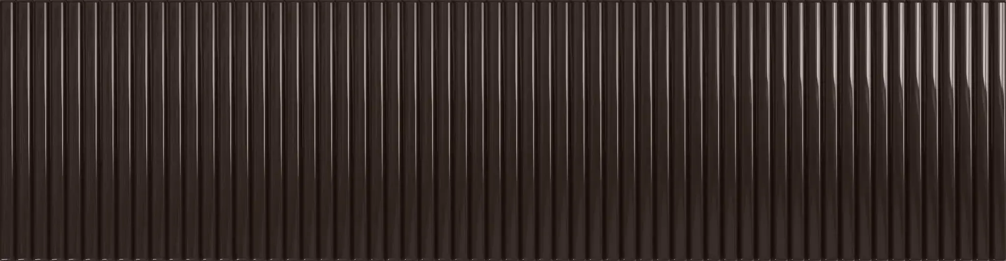 Groove Brown 3x12 Glossy Structure 1 Subway Wall Tile