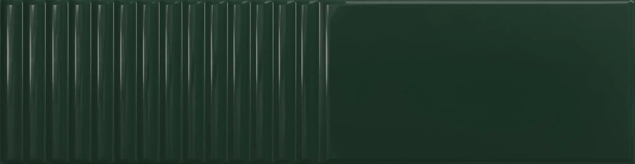 Groove Green 3x12 Glossy Structure 2 Subway Wall Tile