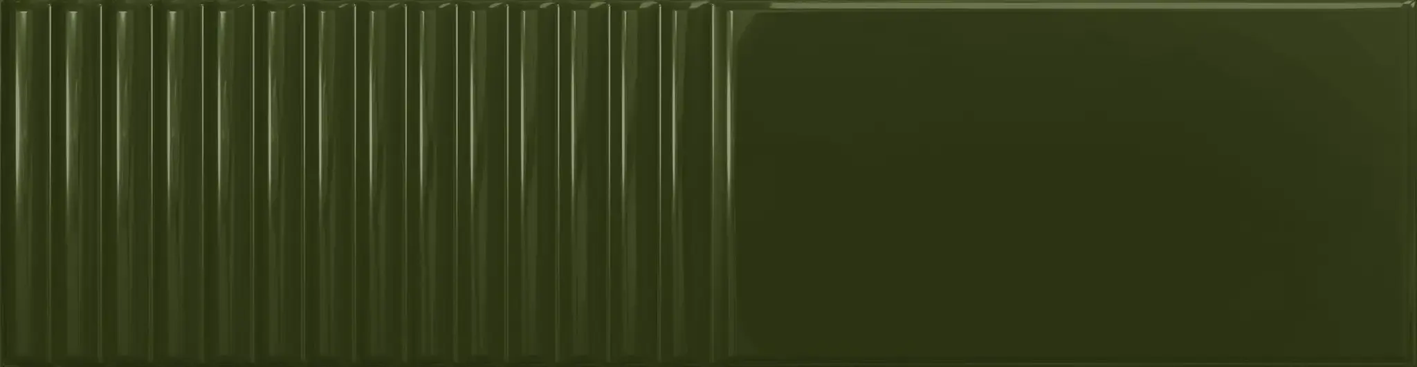 Groove Olive 3x12 Glossy Structure 2 Subway Wall Tile