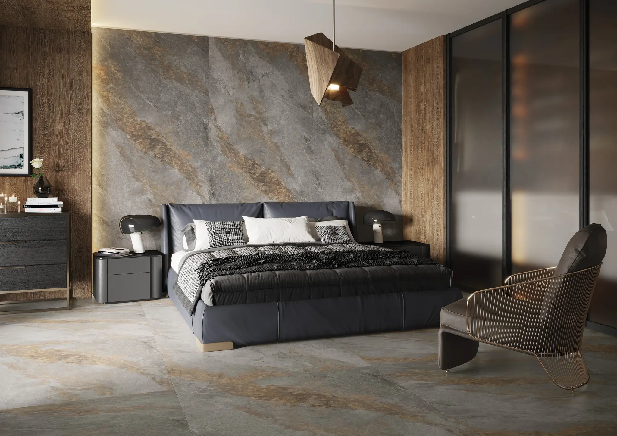 Halcyon Gray 24x24 Matte Structure Porcelain Tile