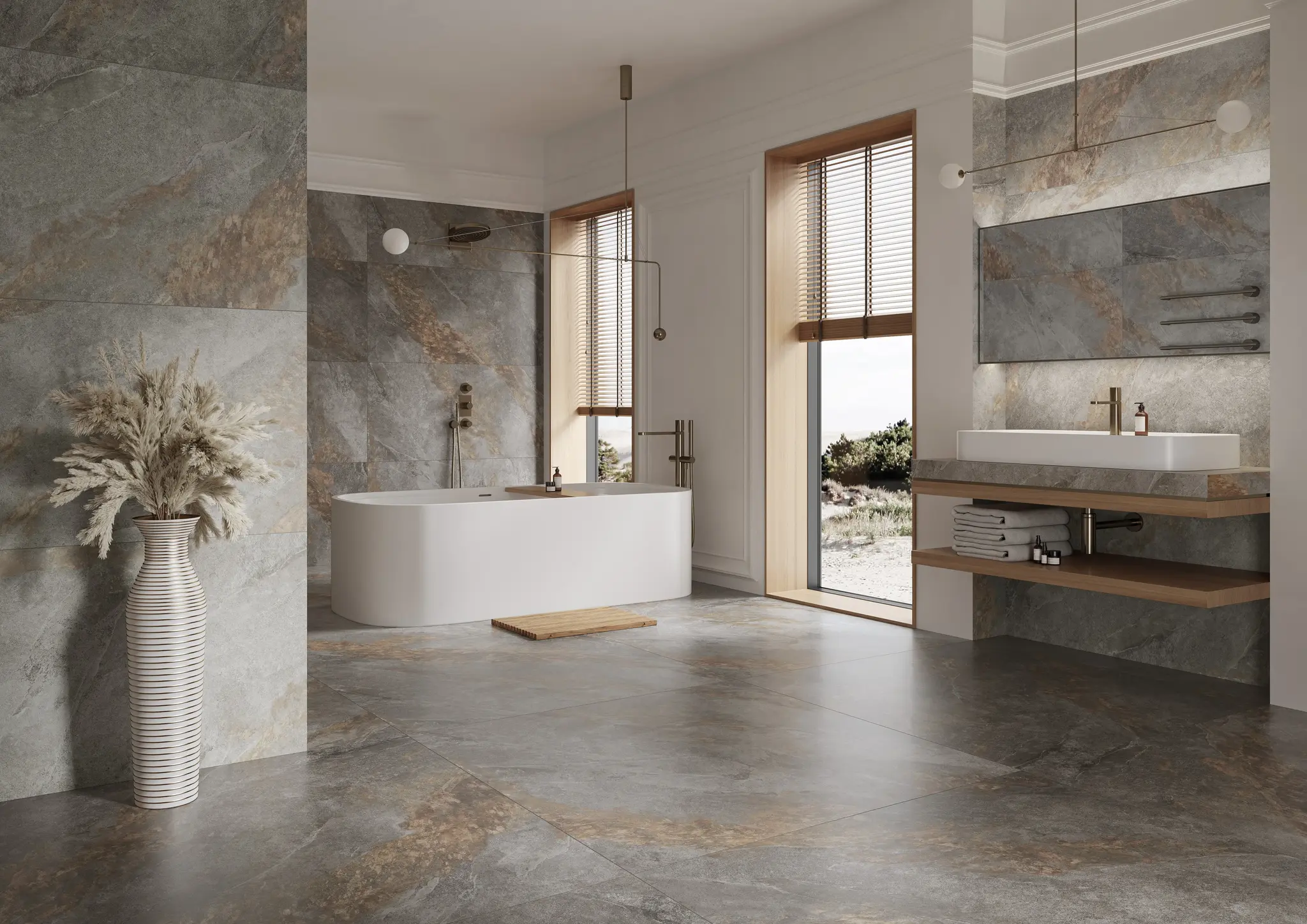 Halcyon Sample - Halcyon Light Gray 48x110 Matte Structure Porcelain Tile