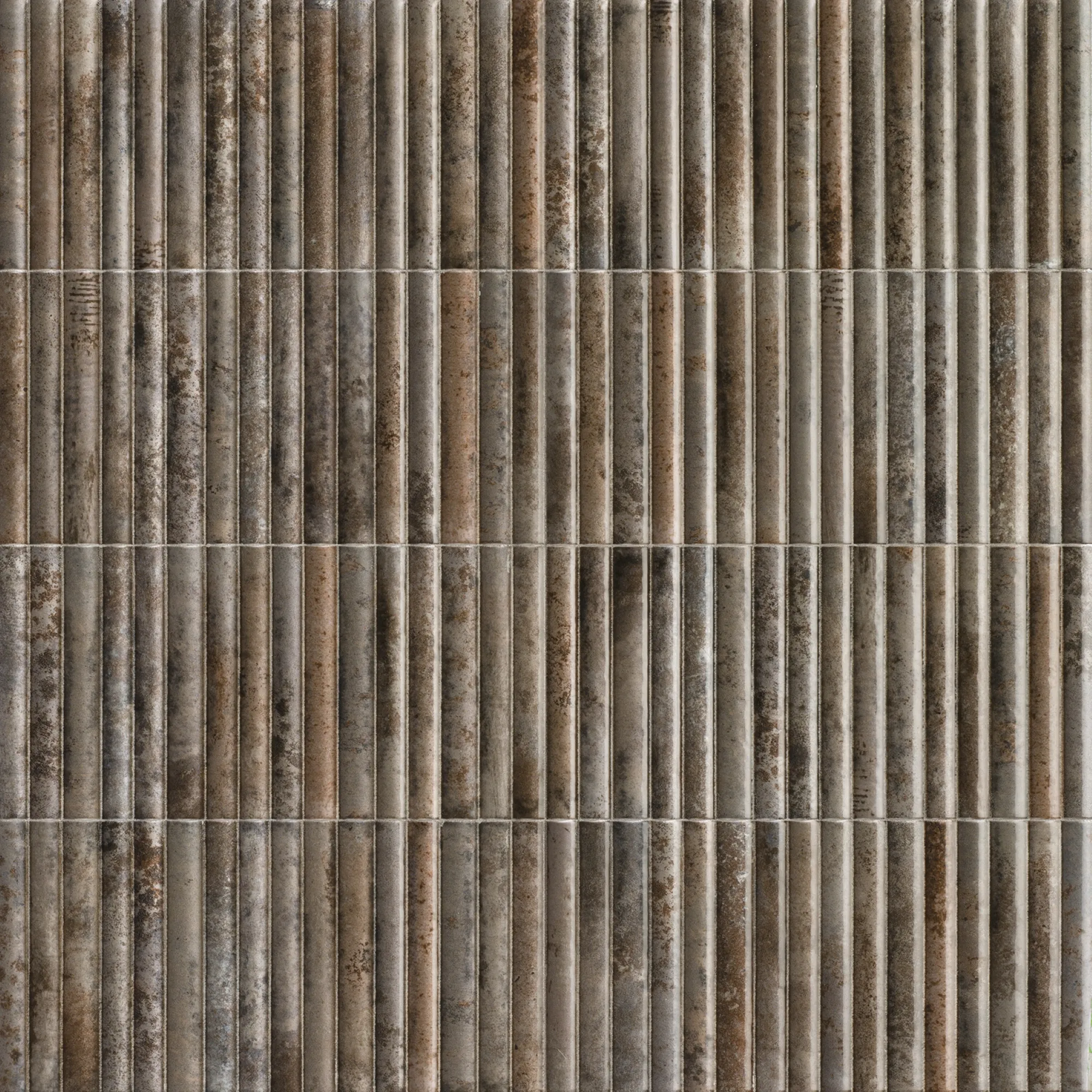 Incurve Bis Incurve Fluted Caramel  6x12 Glossy Ceramic Wall Structure Tile