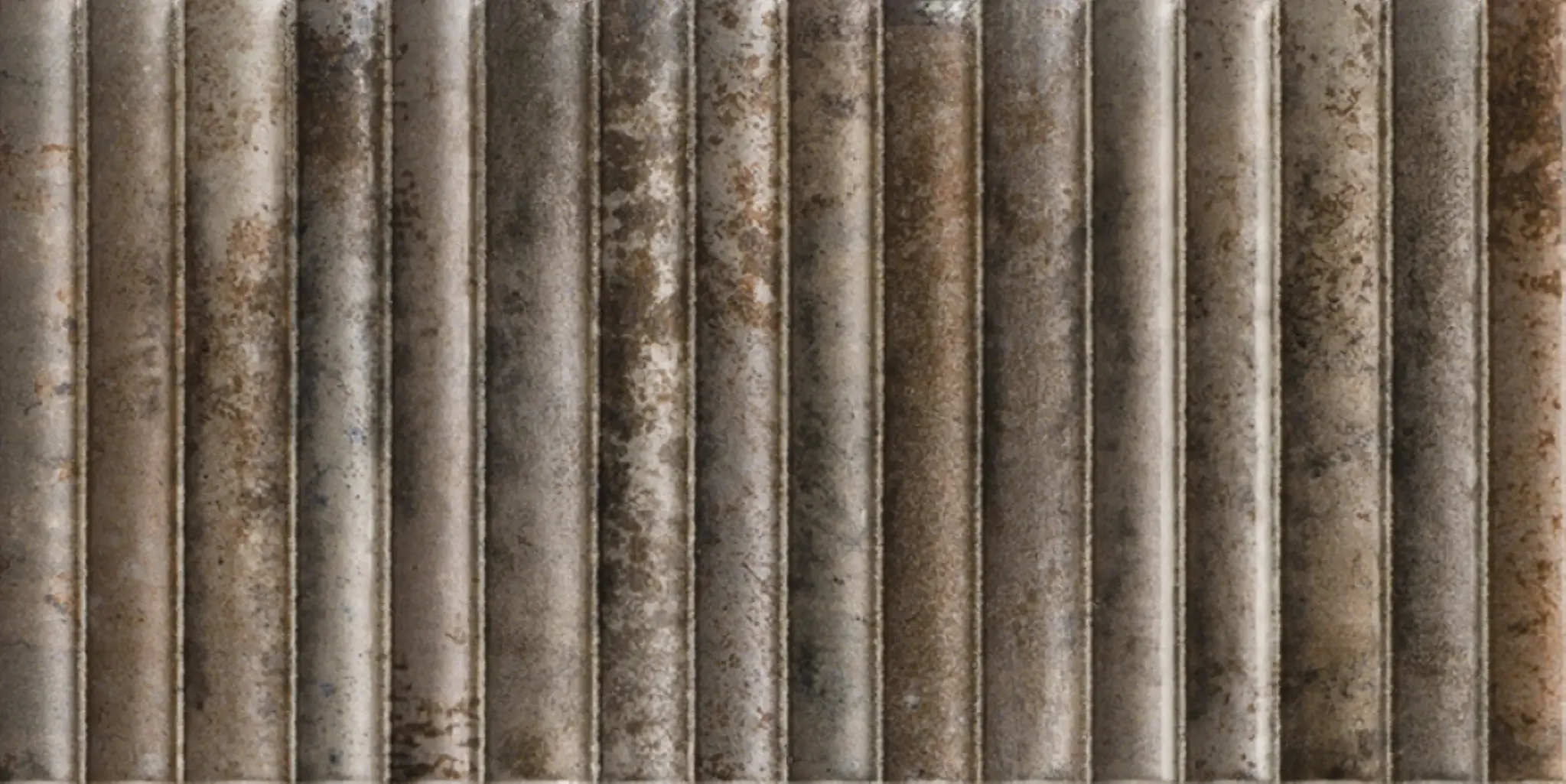 Incurve Bis Incurve Fluted Caramel  6x12 Glossy Ceramic Wall Structure Tile