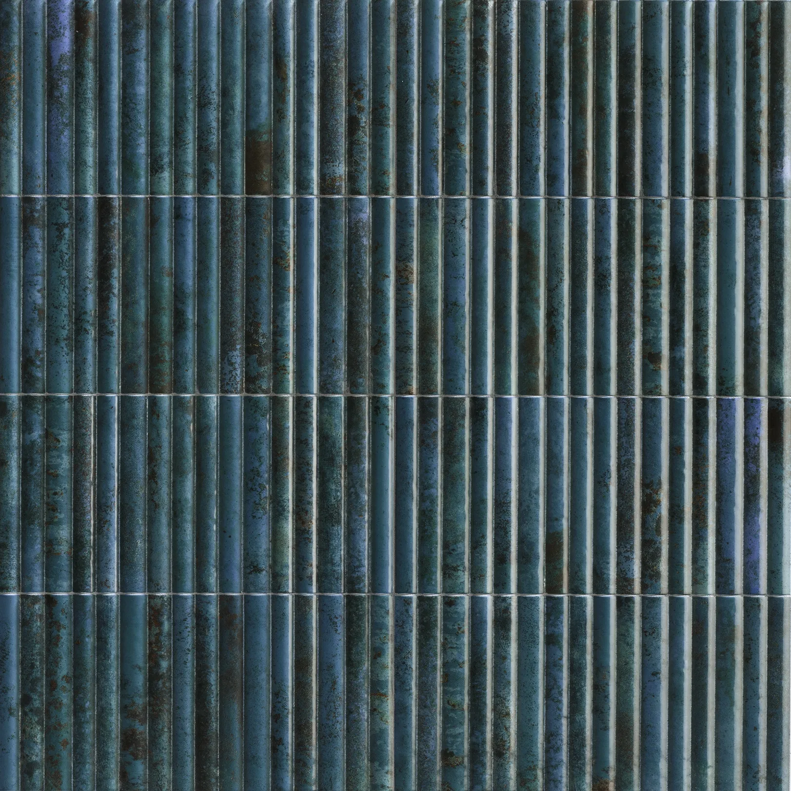 Incurve Fluted Dark Blue 6x12 Glossy Ceramic Wall Structure Tile