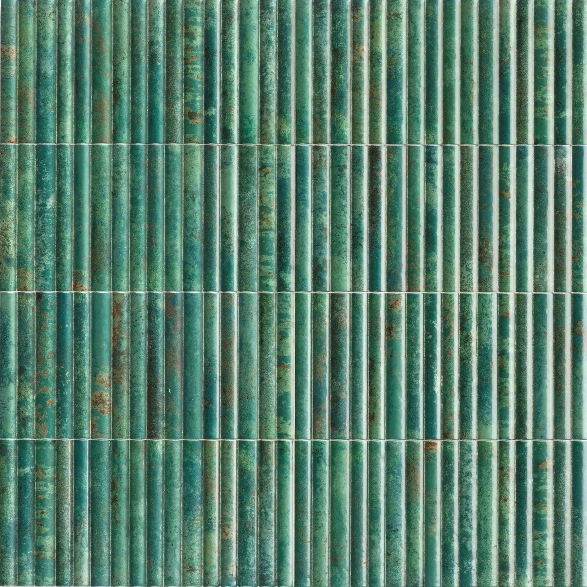 Incurve Bis Incurve Fluted Sage 6x12 Glossy Ceramic Wall Structure Tile