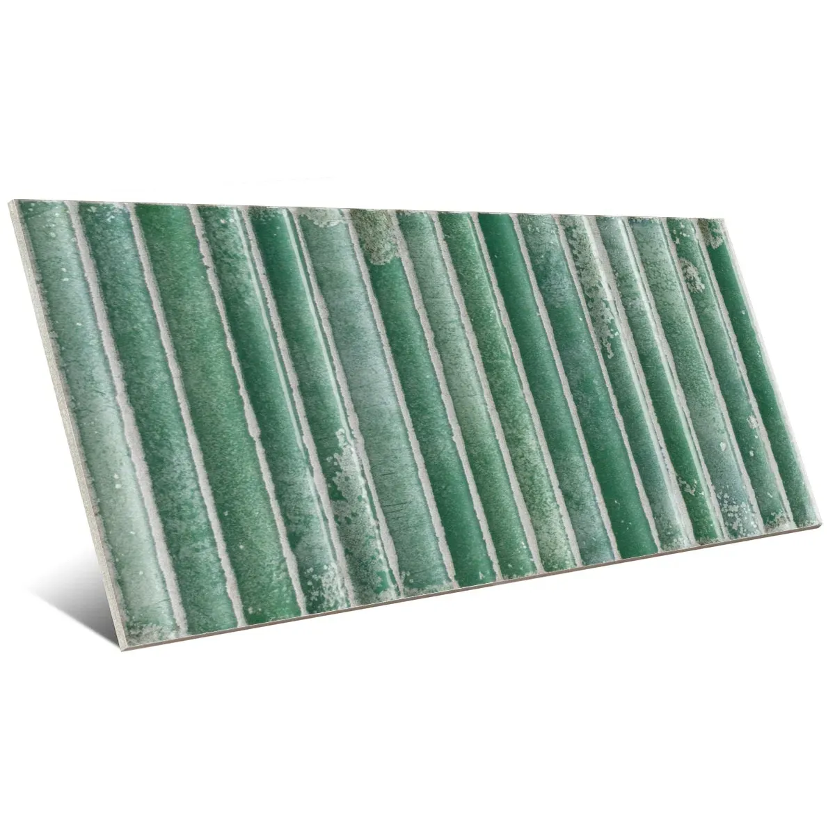 Incurve Fluted Turchese 6x12 Glossy Ceramic Wall Structure Tile