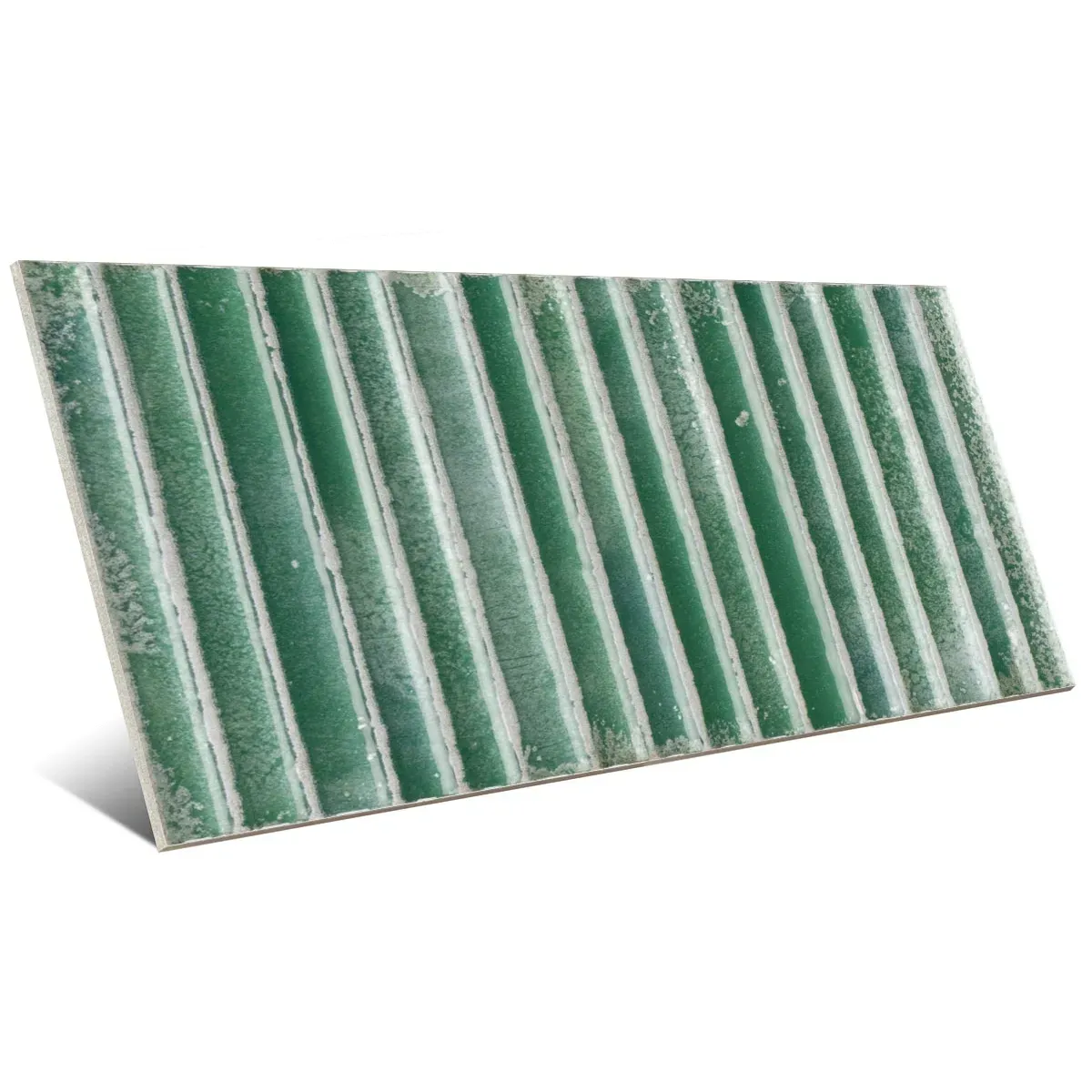 Incurve Fluted Turchese 6x12 Glossy Ceramic Wall Structure Tile