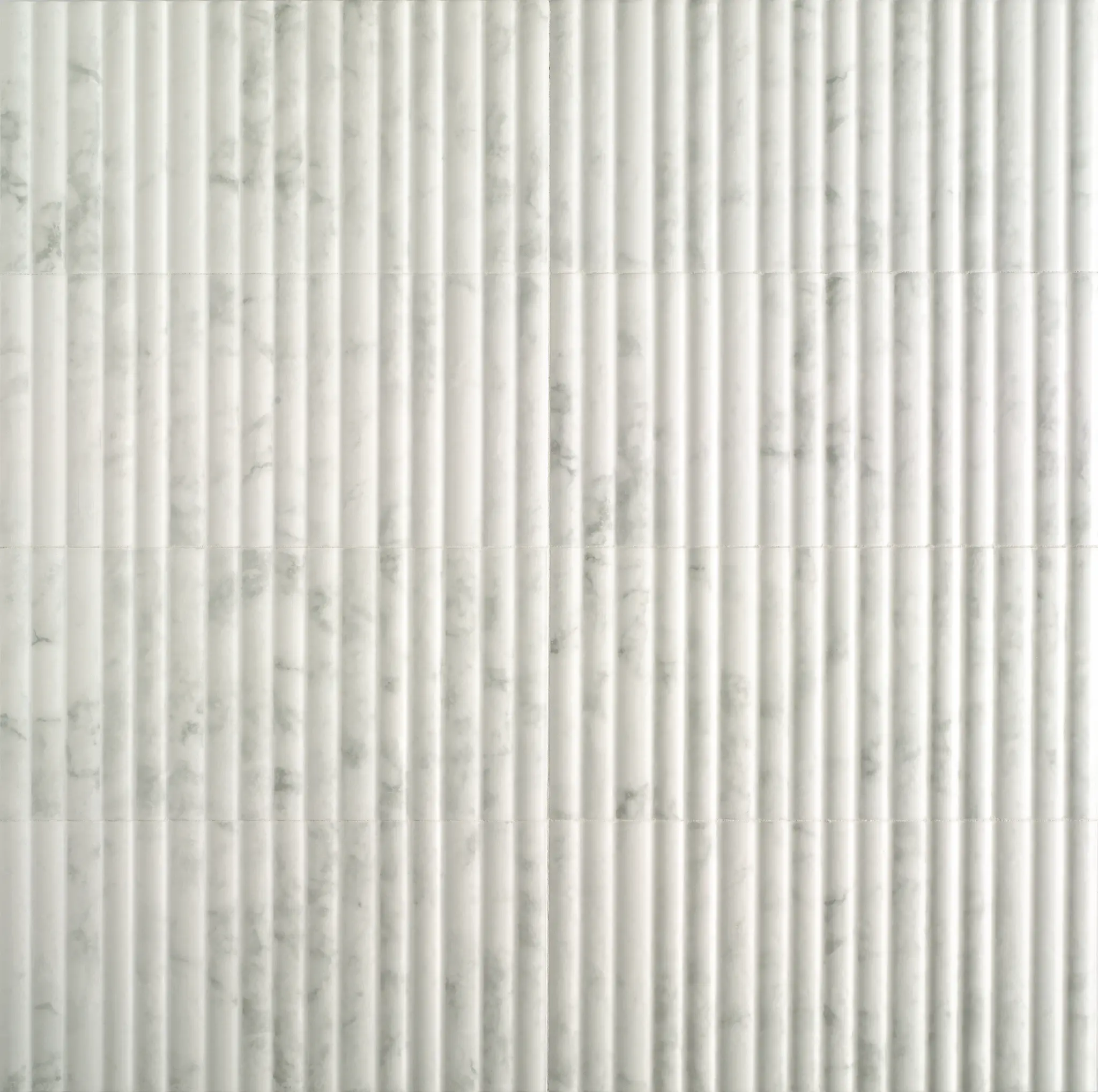 Incurve Fluted Marble 6x12 Semi-Glossy Ceramic Wall Structure Tile