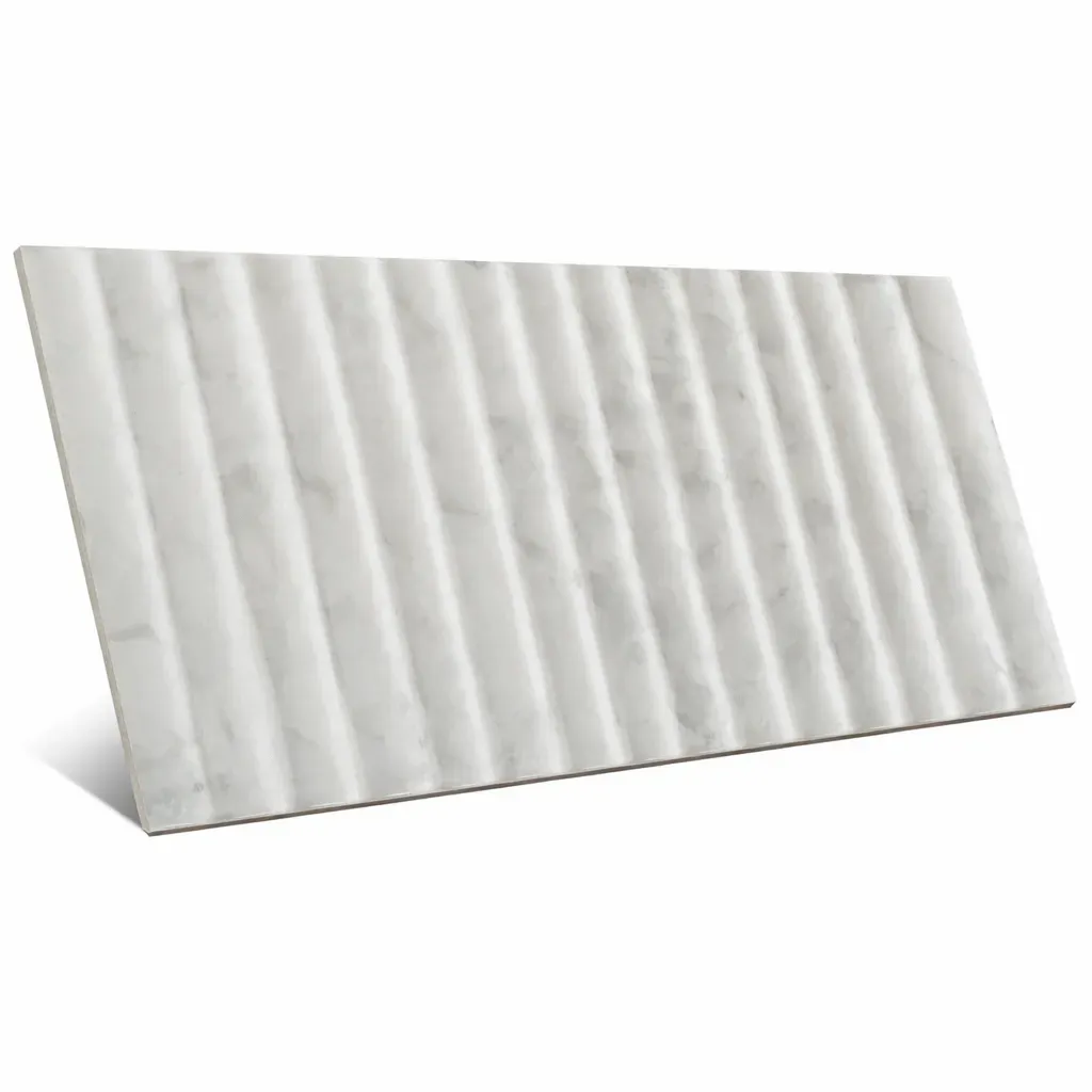 Incurve Fluted Marble 6x12 Semi-Glossy Ceramic Wall Structure Tile