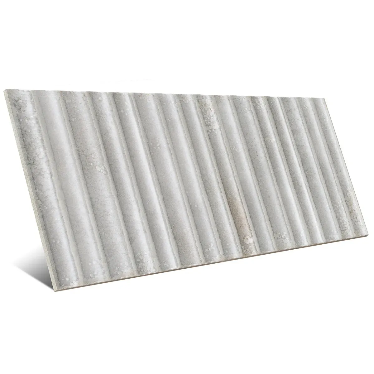 Incurve Fluted Mist White 6x12 Glossy Ceramic Wall Structure Tile
