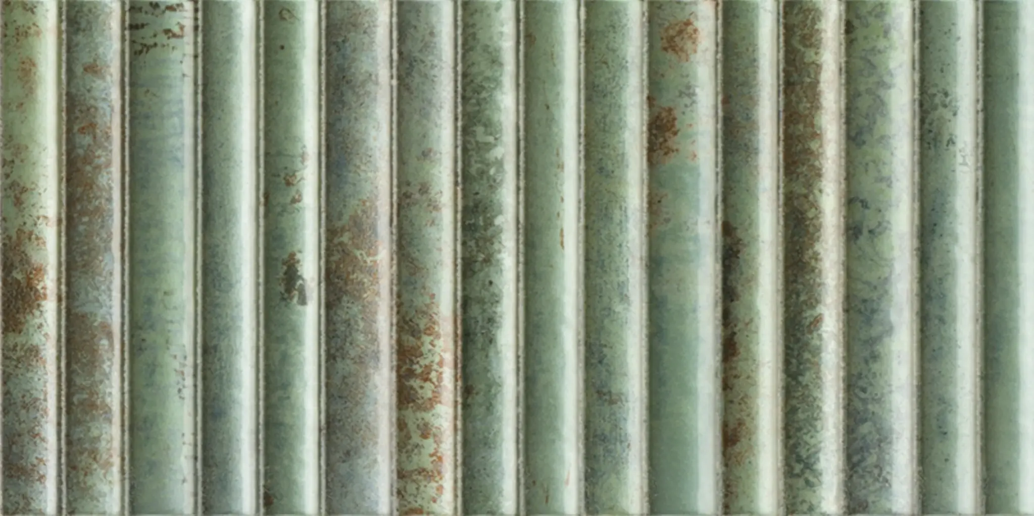 Incurve Bis Incurve Fluted Teal 6x12 Glossy Ceramic Wall Structure Tile