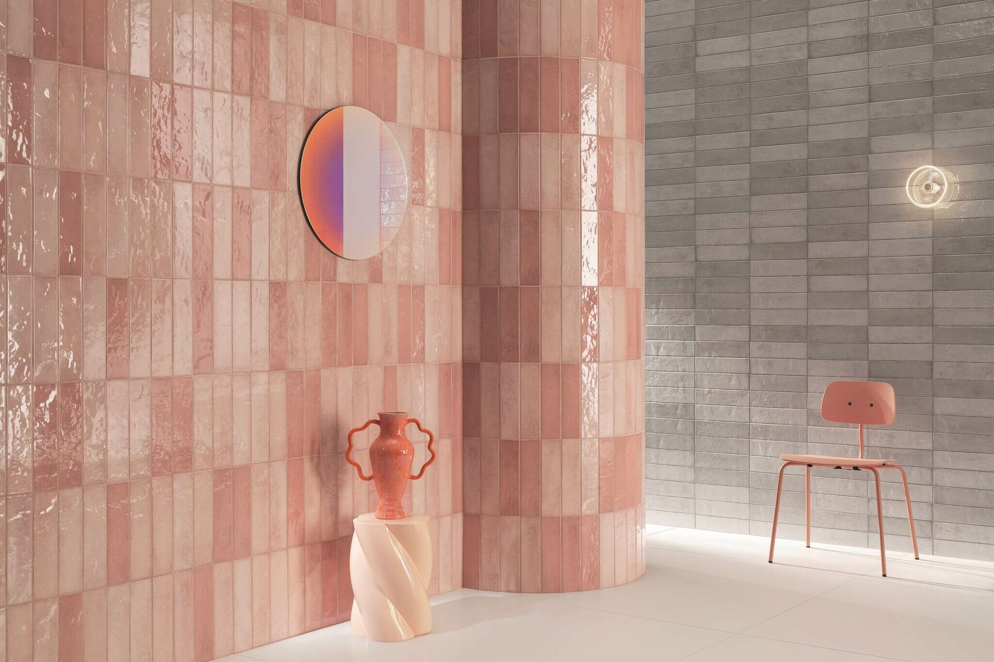 Masovia Polvere "A" 3x12 Glossy Ceramic Structure Subway Wall Tile