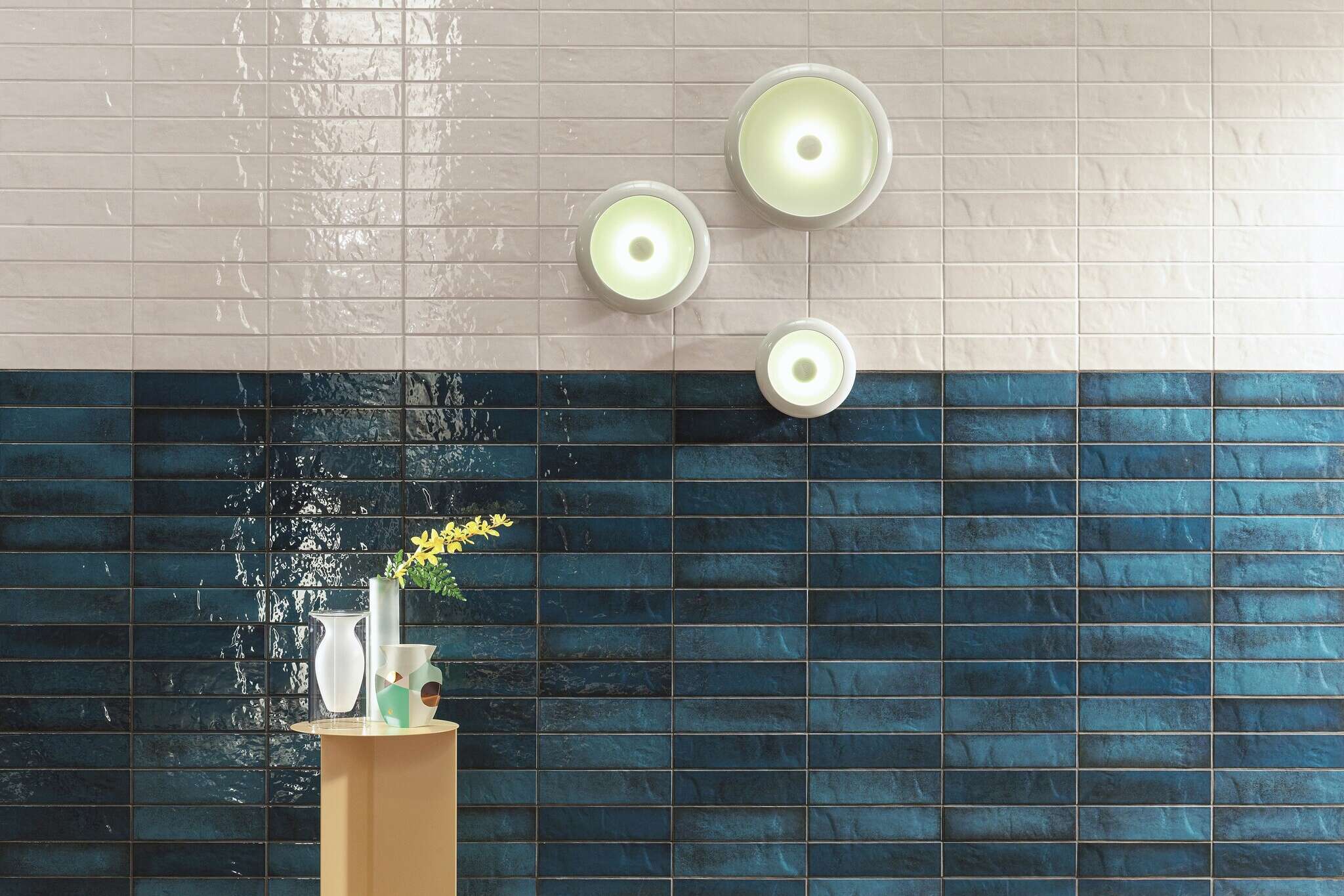 Masovia Turchese "B" 3x12 Glossy Ceramic Structure Subway Wall Tile