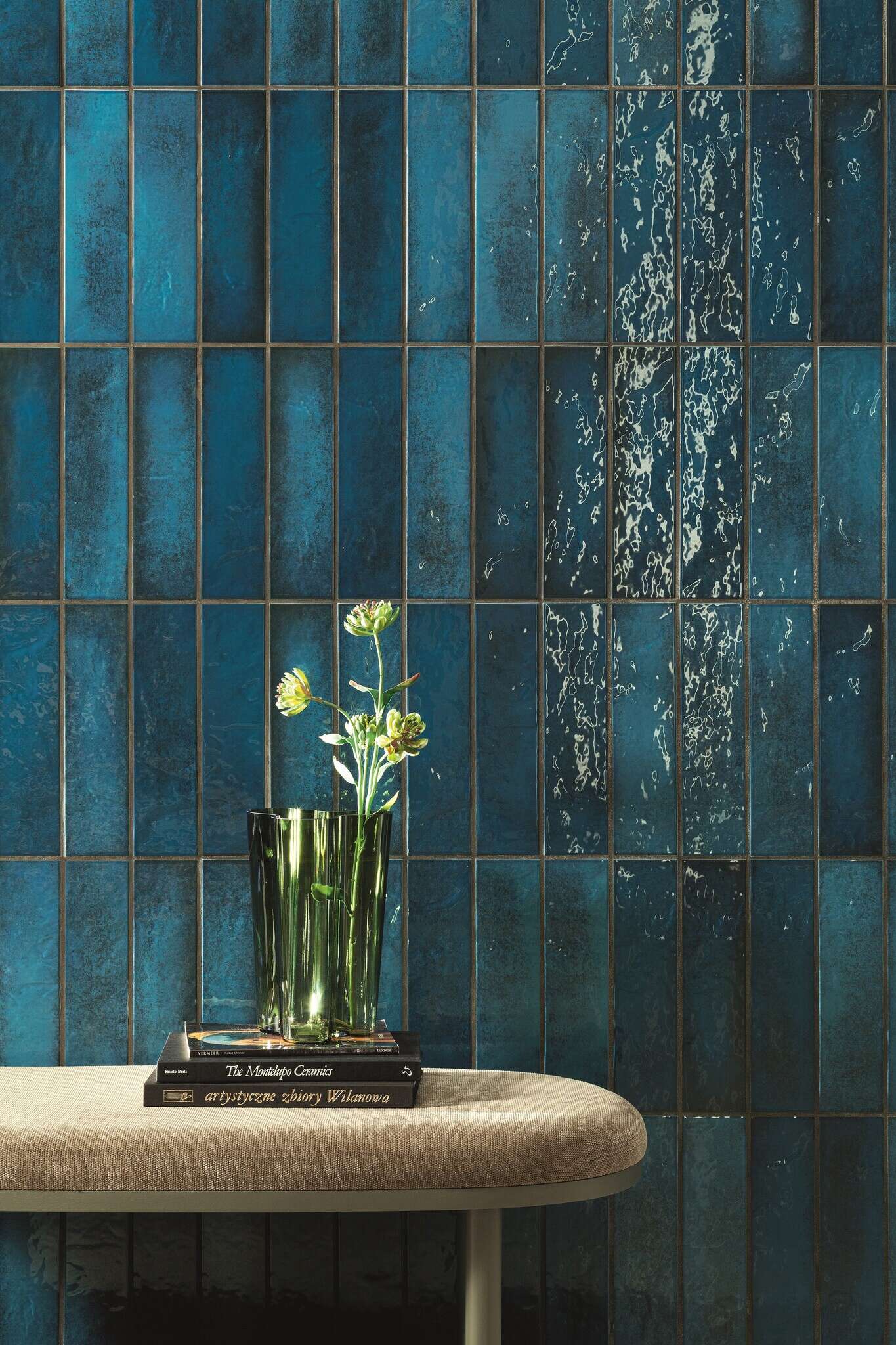 Masovia Turchese "B" 3x12 Glossy Ceramic Structure Subway Wall Tile