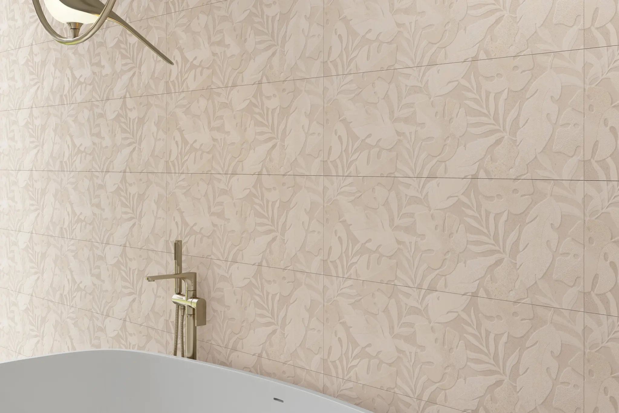 Metallic Beige 12x36 Matte Ceramic Structure 1 Wall Tile