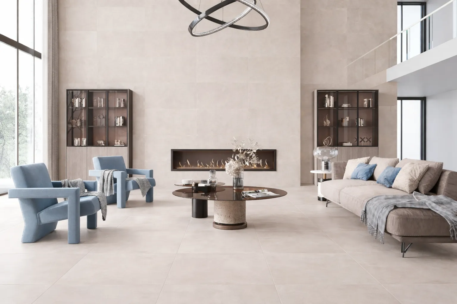 Metallic Beige 36x36 Matte Porcelain Tile