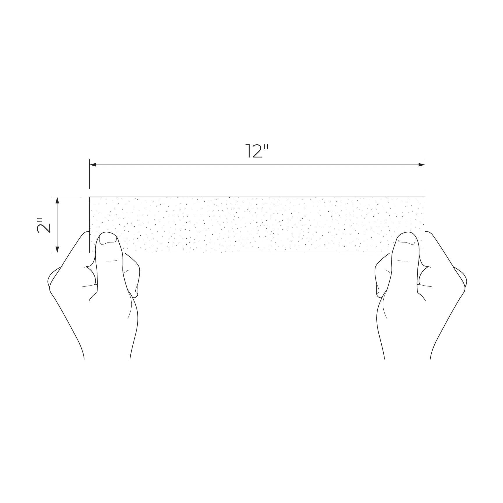 Mild Garden White 2x12 Matte Porcelain Wall Strip