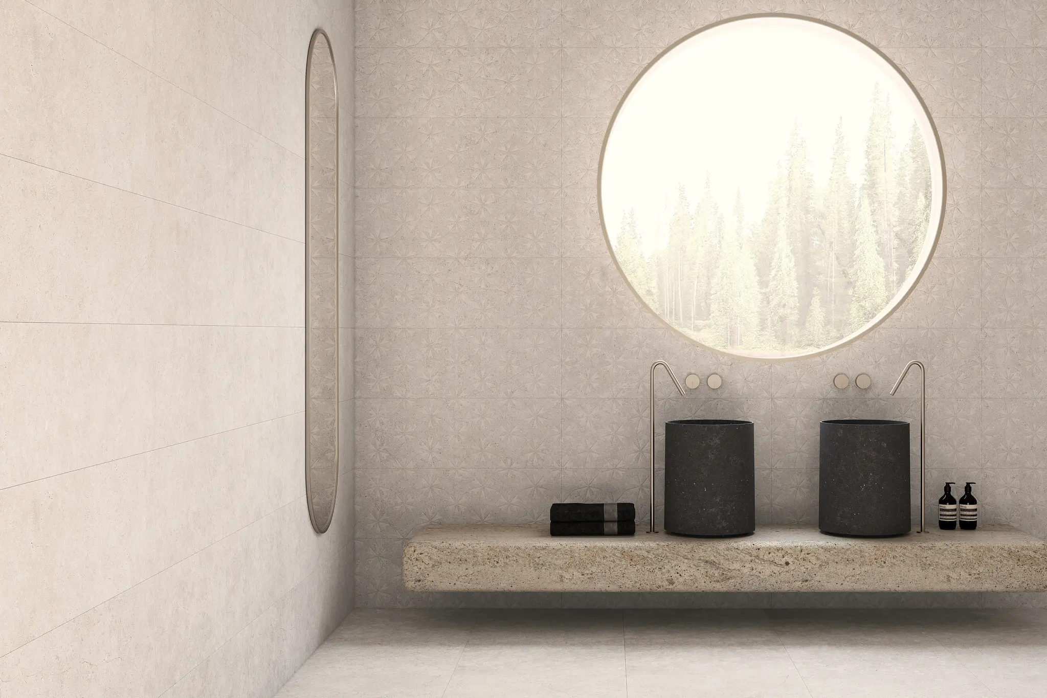 Nark Beige 12x36 Matte Ceramic Structure 1 Wall Tile