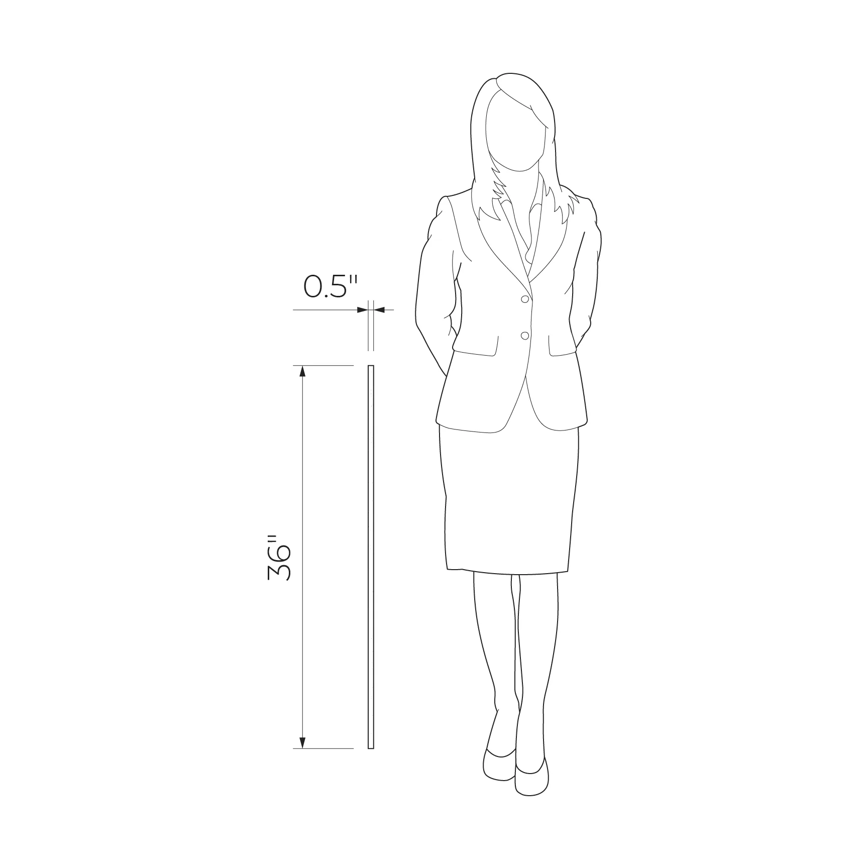 Organic Matt Gray 0.5x36 Wall Strip Glass