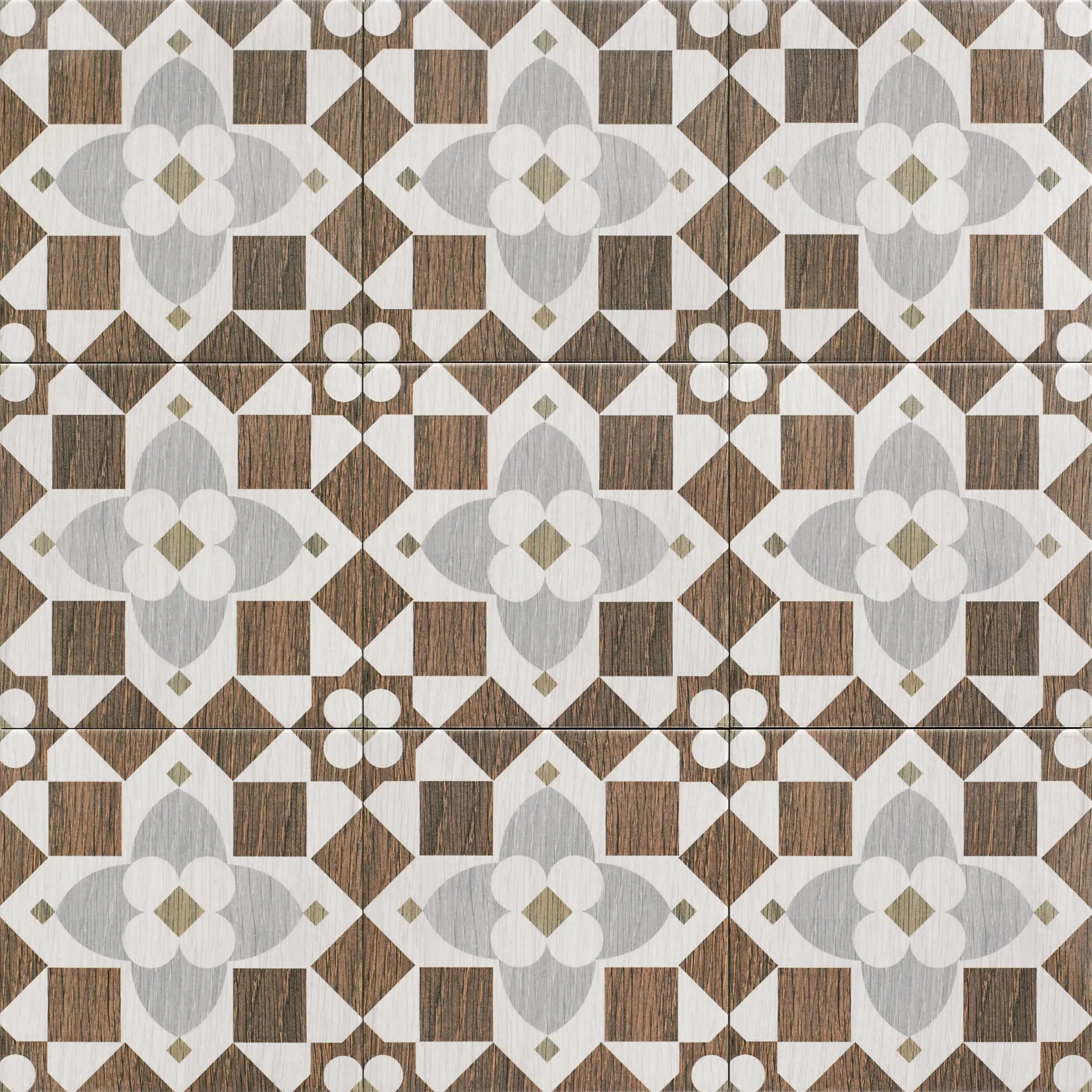 Patch Brown 8x8 Matte Porcelain Décor Tile "1"