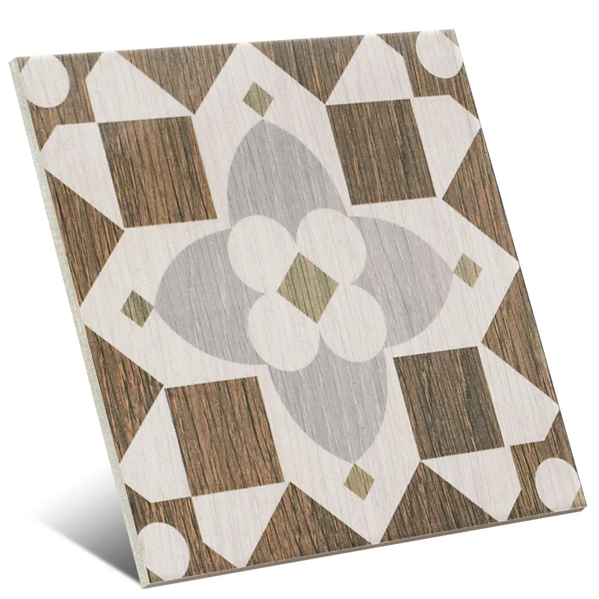 Patch Brown 8x8 Matte Porcelain Décor Tile "1"