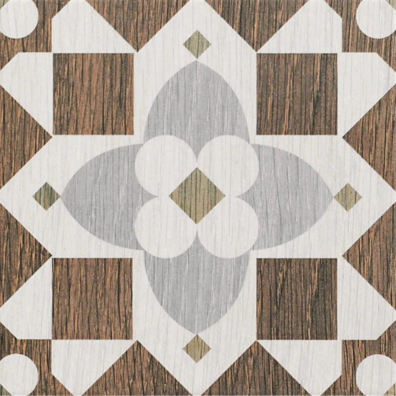 Patch Brown 8x8 Matte Porcelain Décor Tile 1