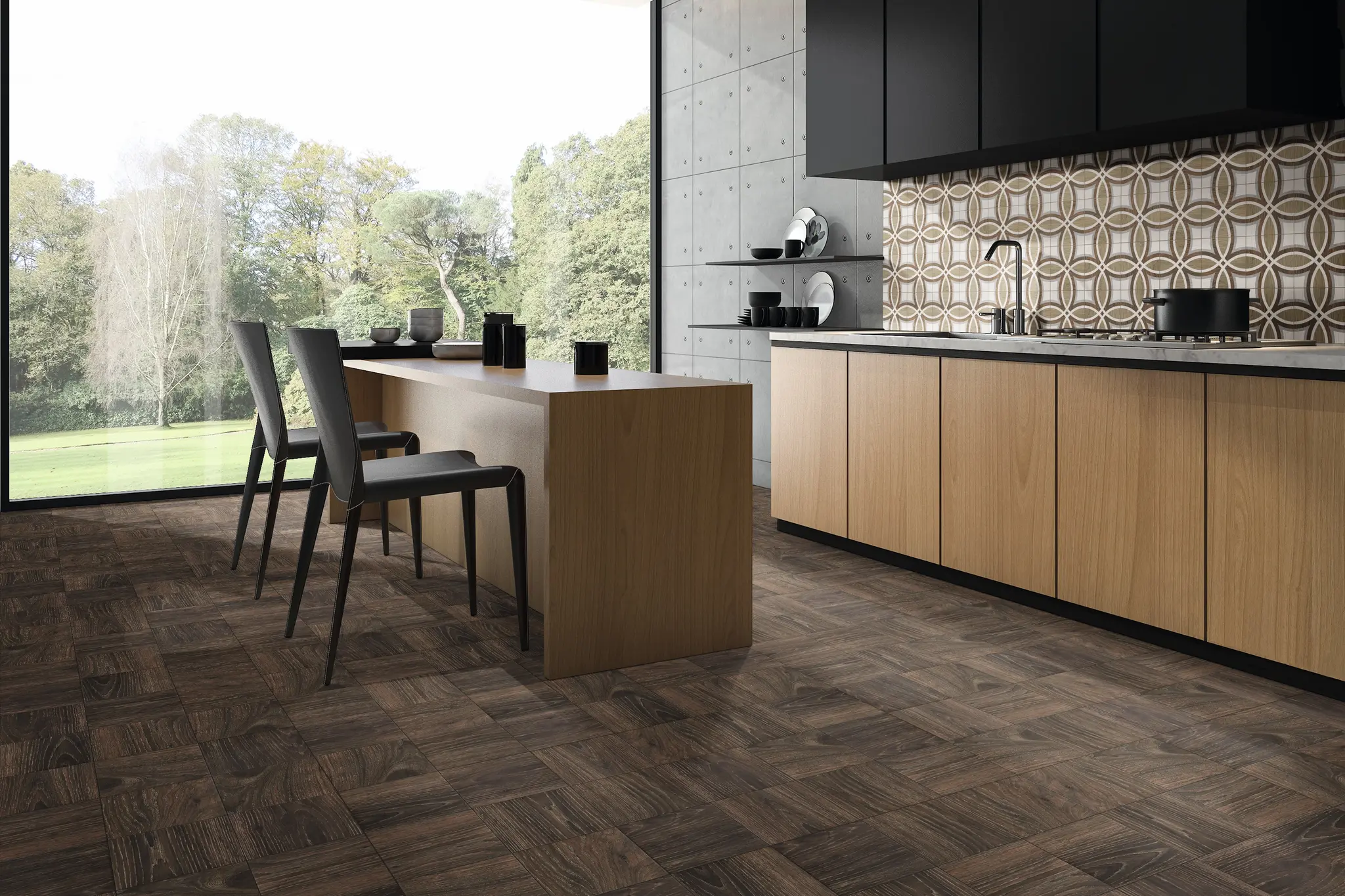 Patch Brown 8x8 Matte Porcelain Tile